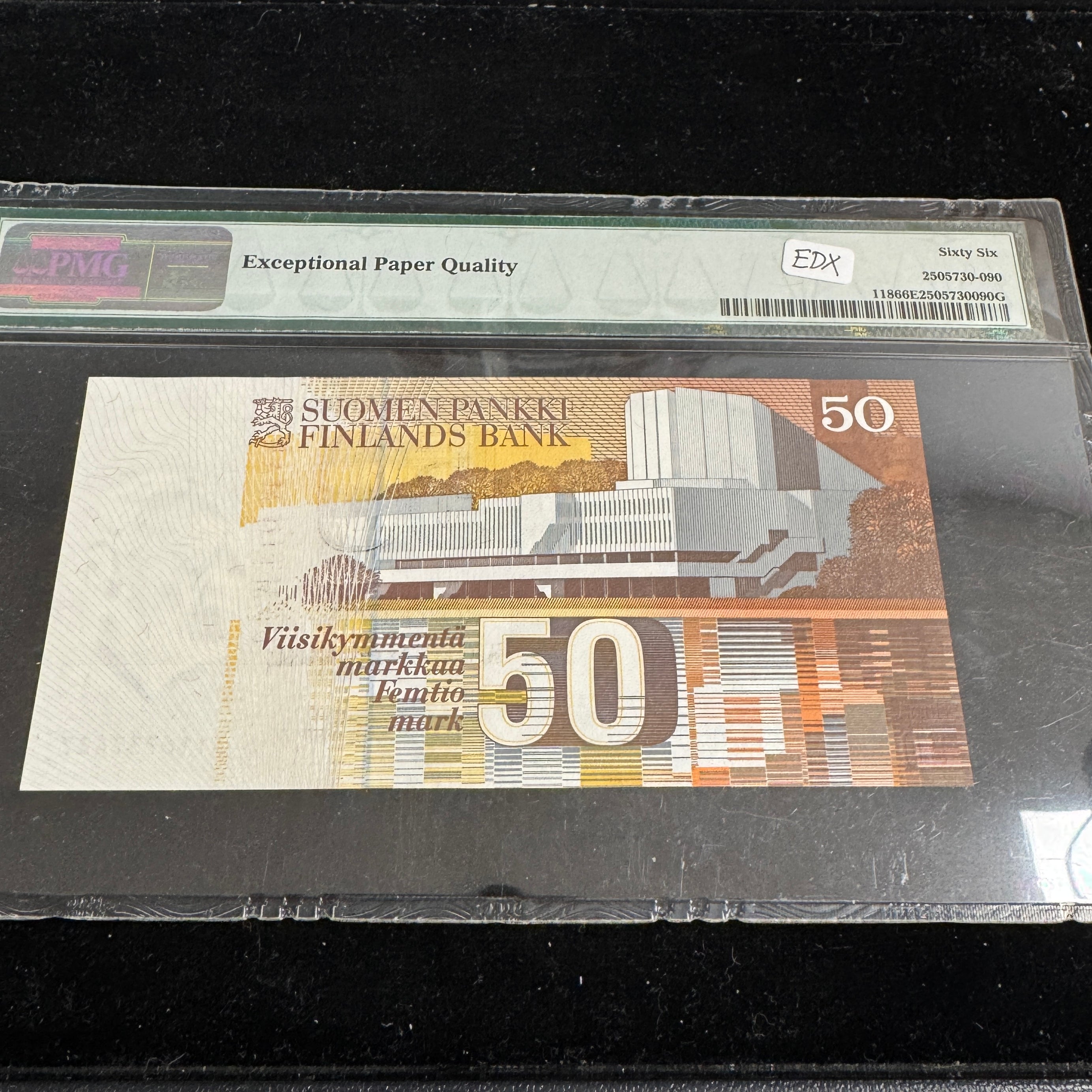 Finland 1986 (1991) 50 Markkaa, P#118, PMG 66 Gem Unc EPQ