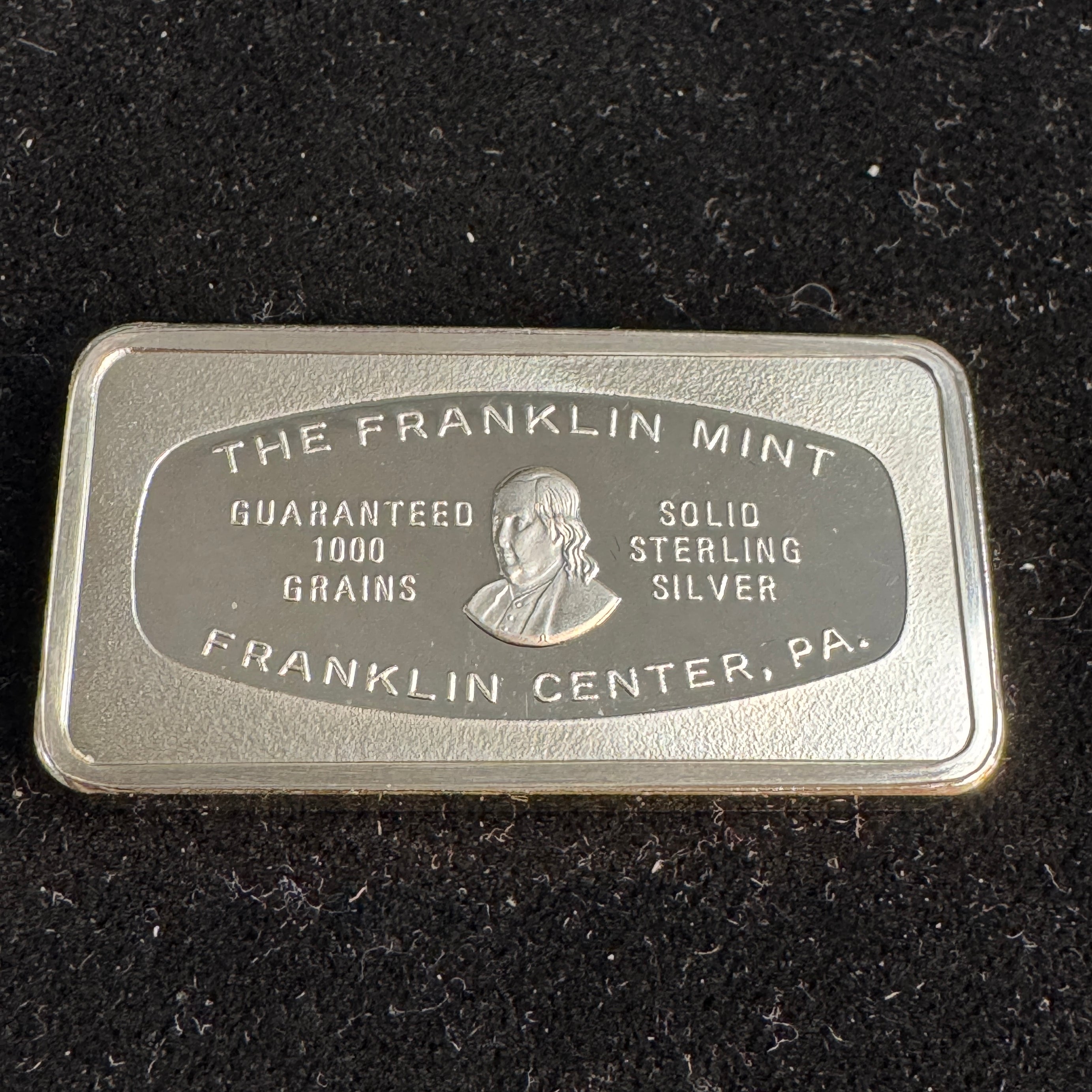 1974-FM First National (Bank) Lincoln Nebraska - 1000 Grains Sterling Silver Bar
