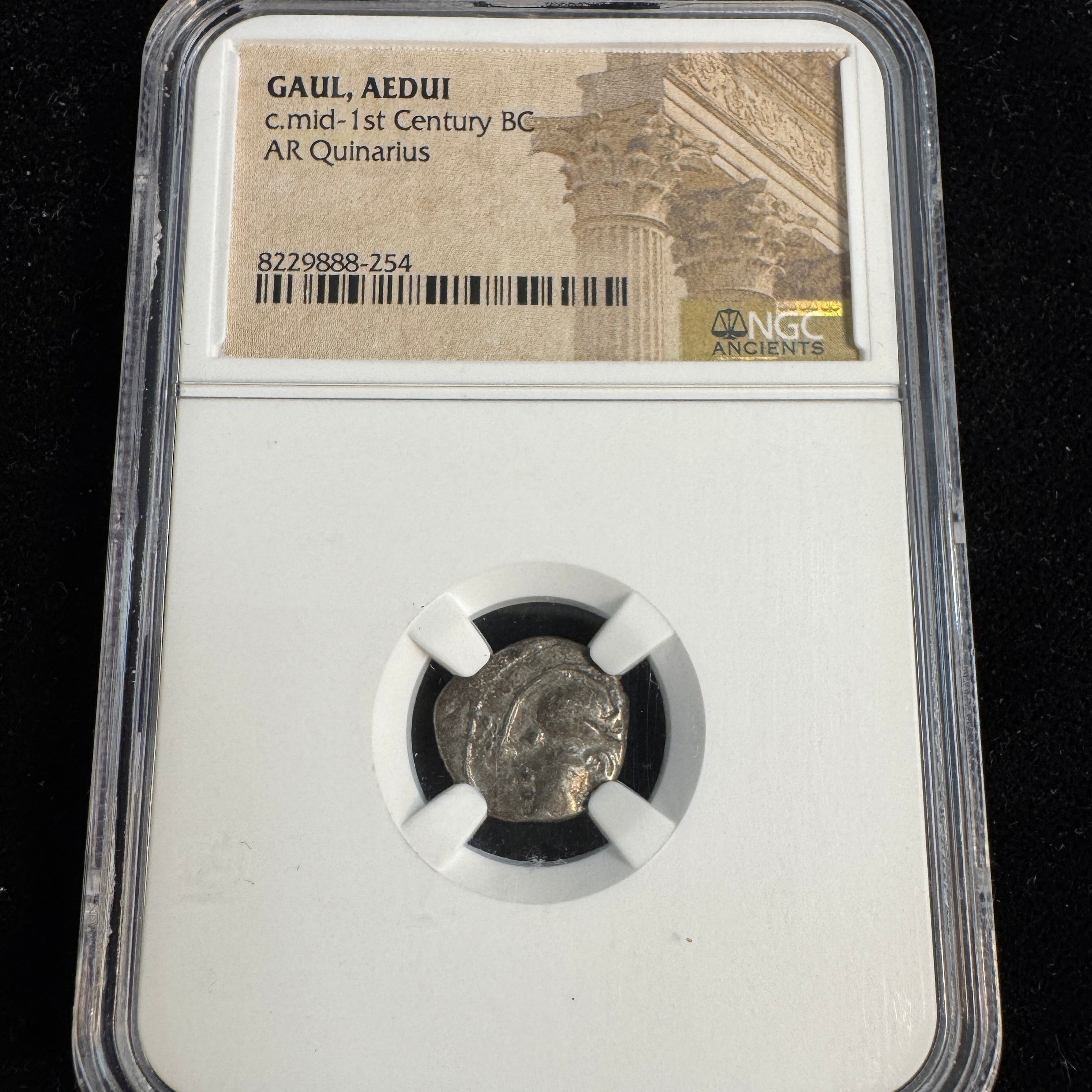GAUL, Sequani Tribe 1st Cen. BC AR Quinarius, Head / Horse, NGC Ancients