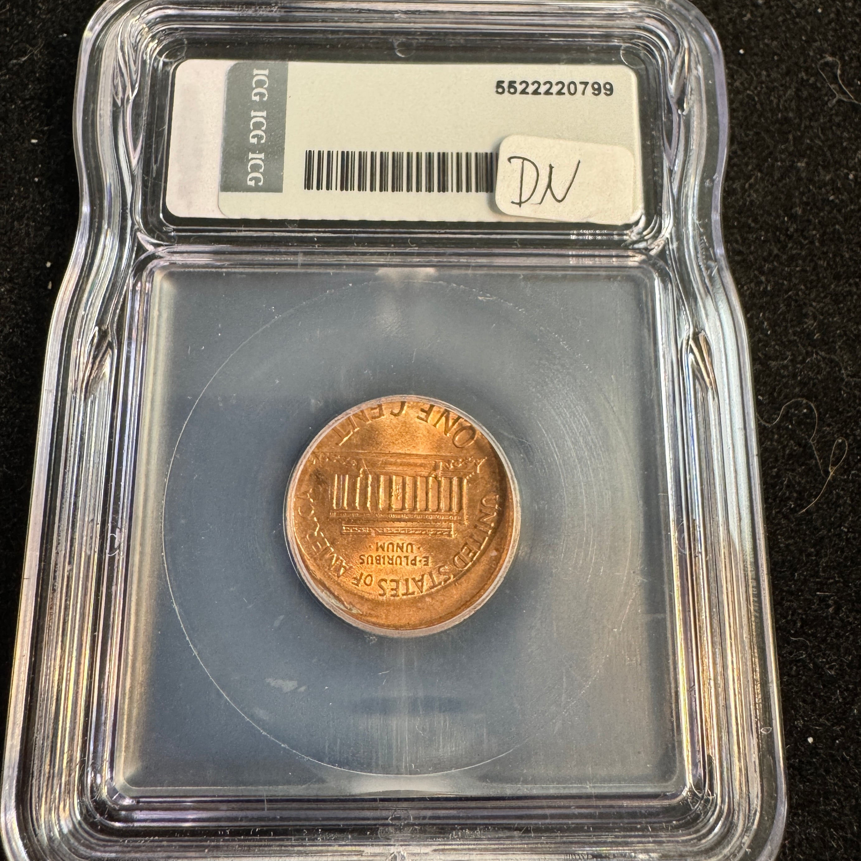 2001 Lincoln Cent 1c Mint Error 10% Off-Center Strike - ICG AU-58