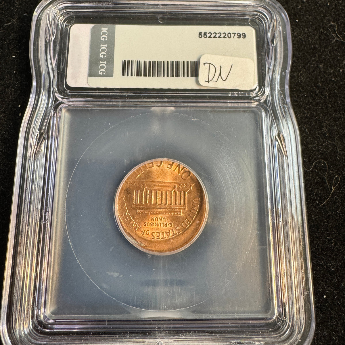 2001 Lincoln Cent 1c Mint Error 10% Off-Center Strike - ICG AU-58