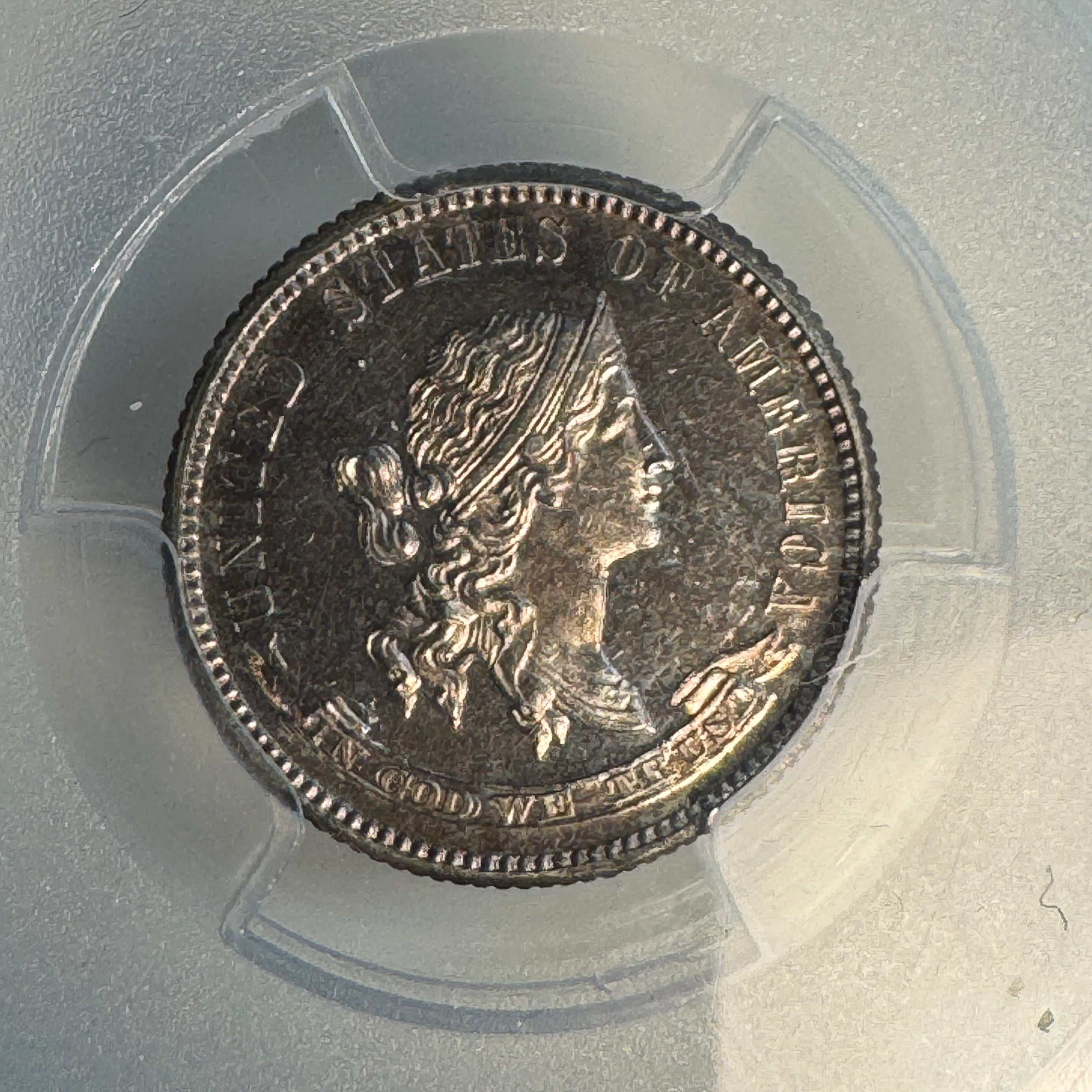 1869 US “Standard Silver” 10c Proof Pattern Dime, J-702, PCGS PR-63