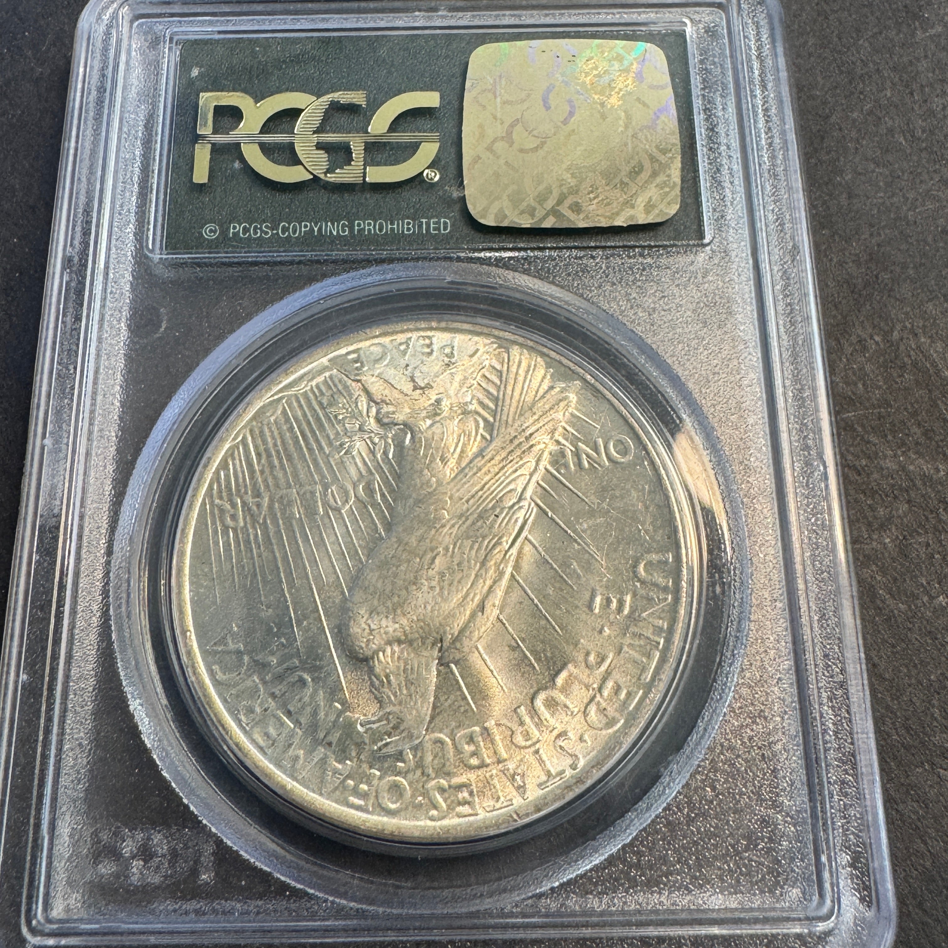 1922 (P) Peace Silver Dollar, “Old Green” PCGS MS-65