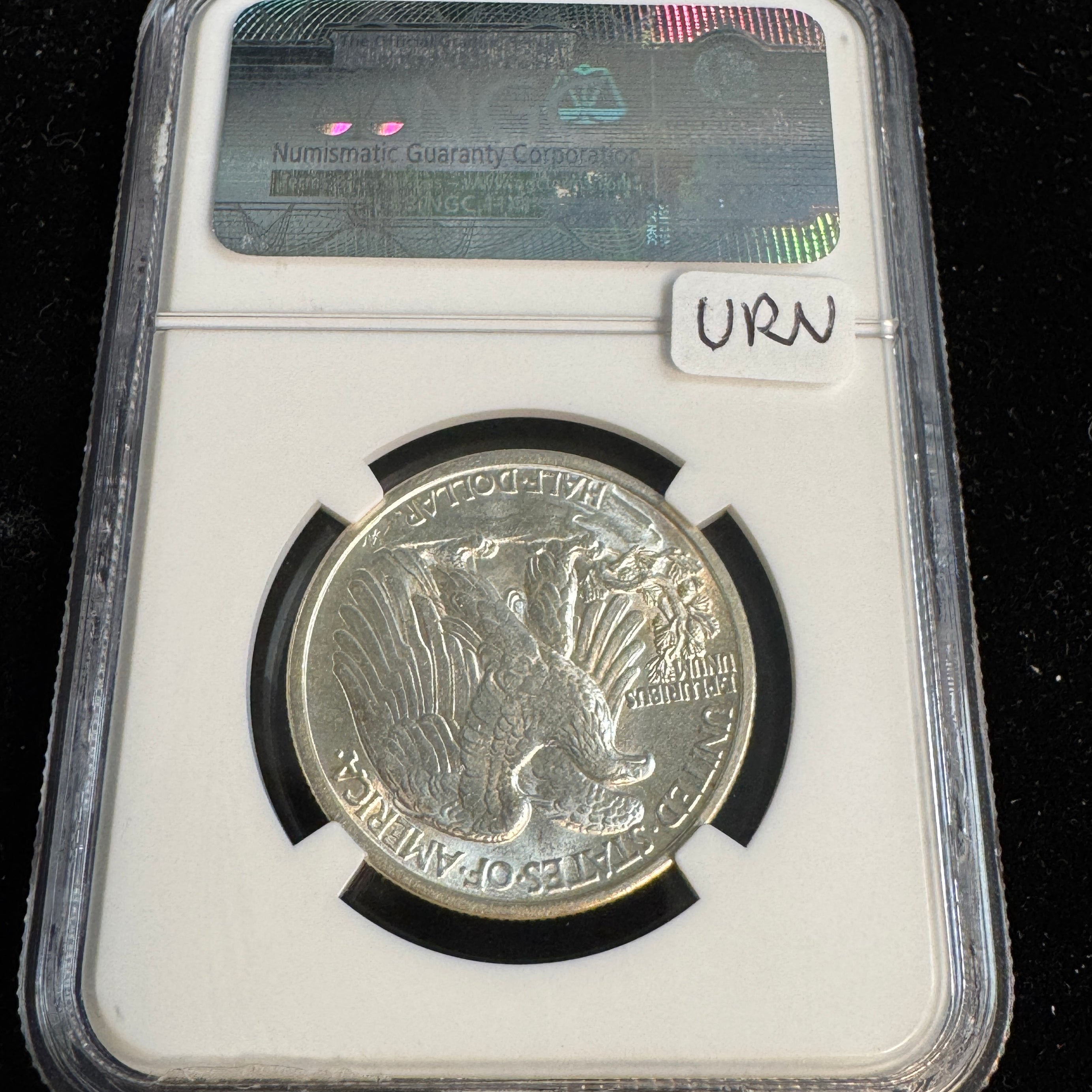 1917-D (Obverse) Walking Liberty Half Dollar, NGC MS-61