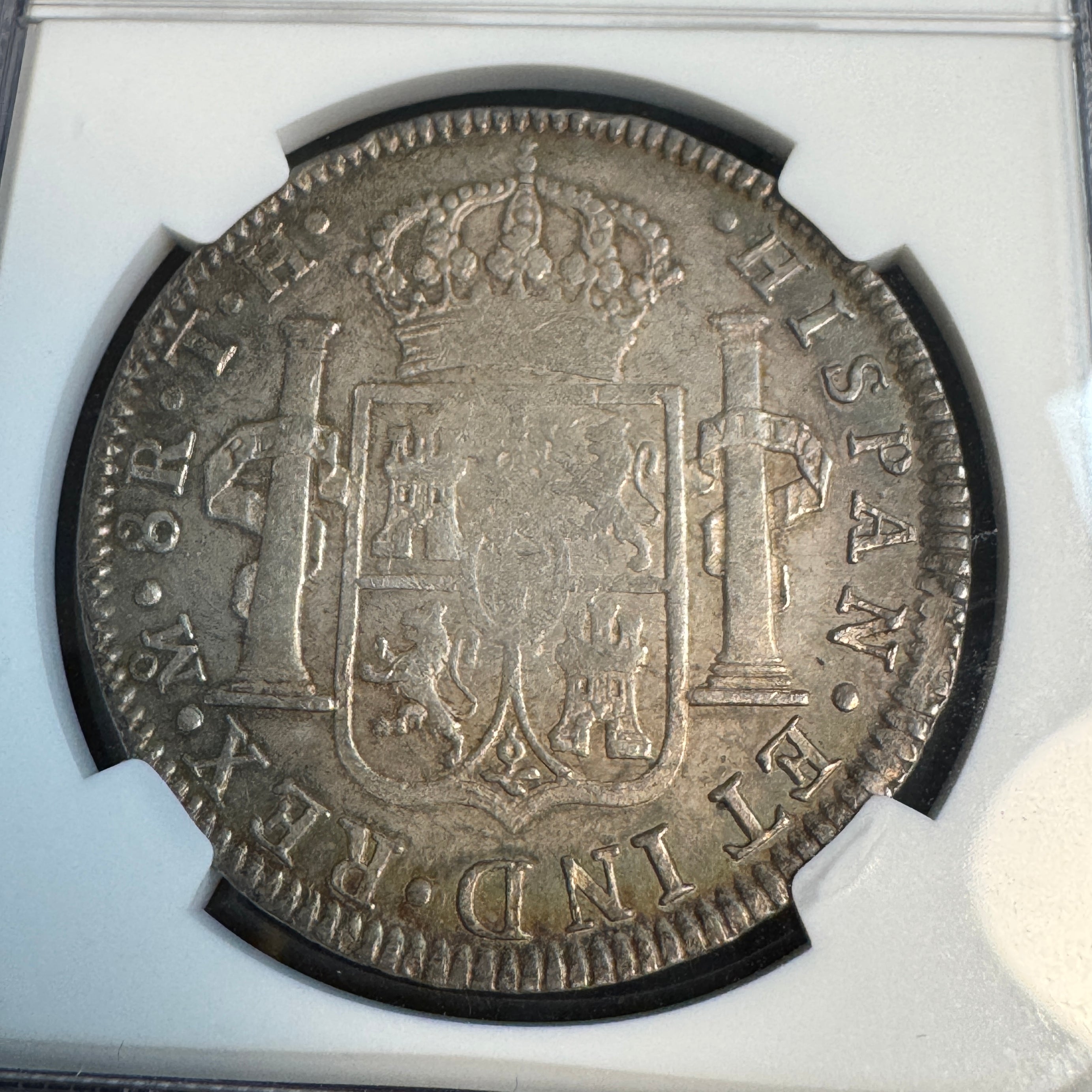 1808 Mo-TH Mexico 8 Reales Charles IV, KM-109, NGC AU-53