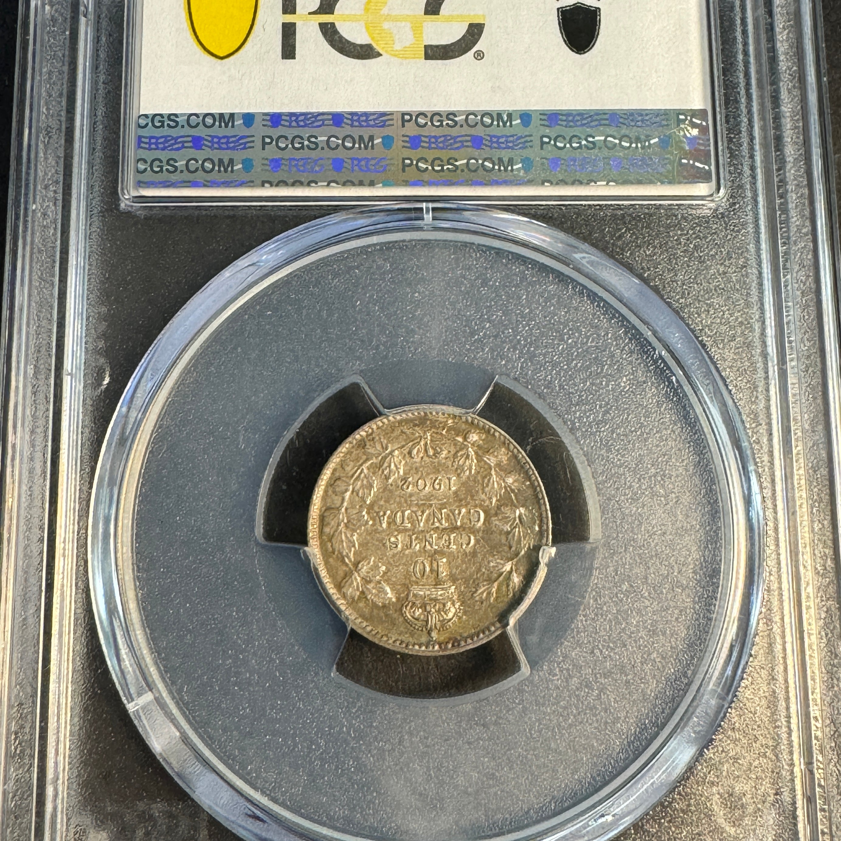 1902 (No Mintmark) Canada 10 Cents, Edward VII, PCGS AU-55 🇨🇦