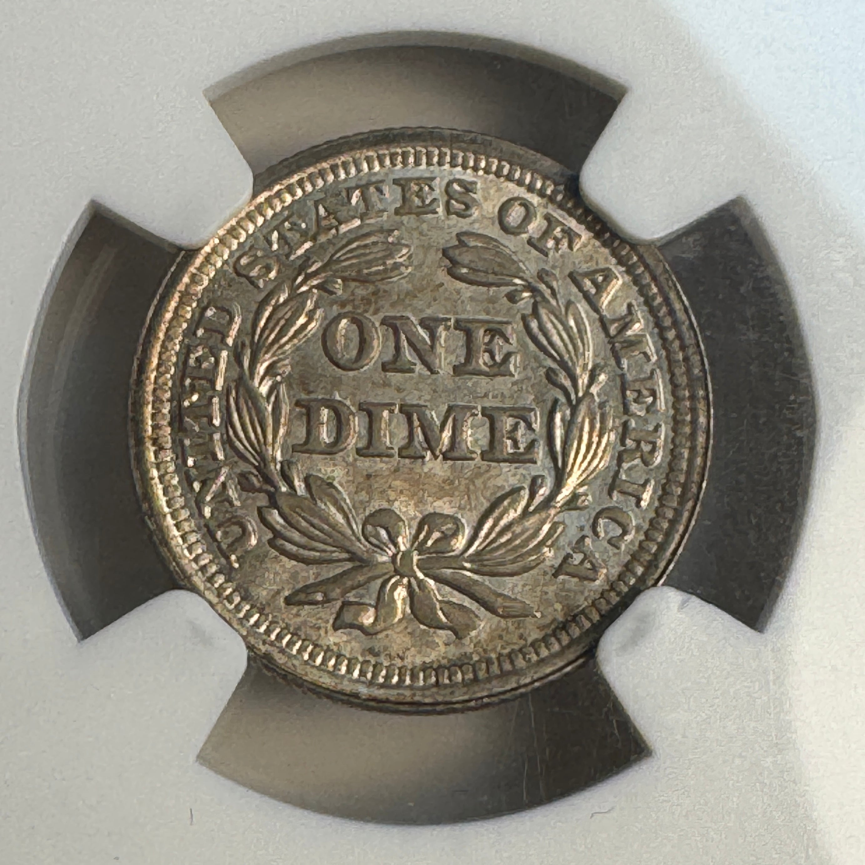 1853 Seated Liberty Dime 10c, with Arrows, NGC MS-66