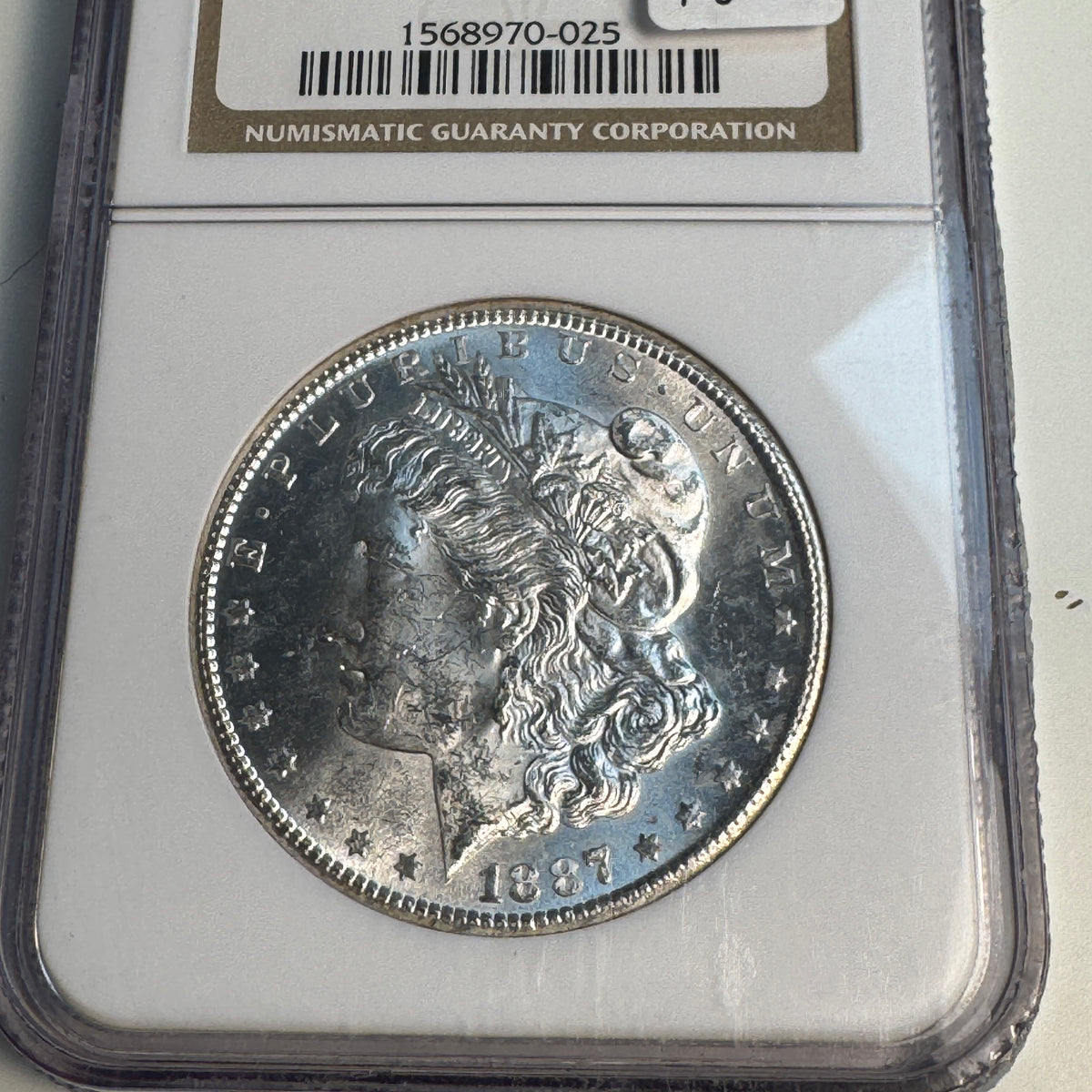 1887-S Morgan Silver Dollar, NGC MS-63