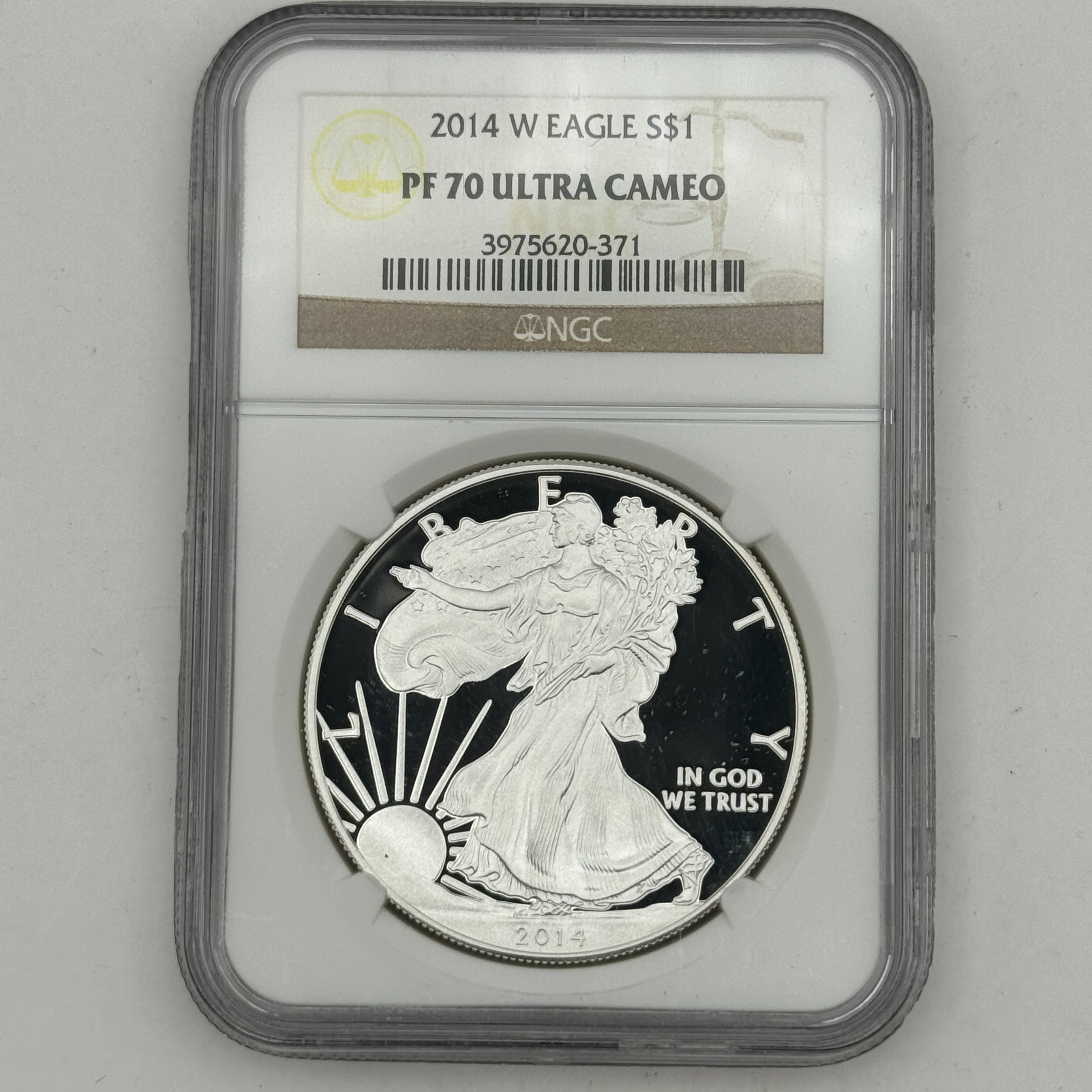 2014 W American Silver Eagle $1, NGC PF-70 Ultra Cameo