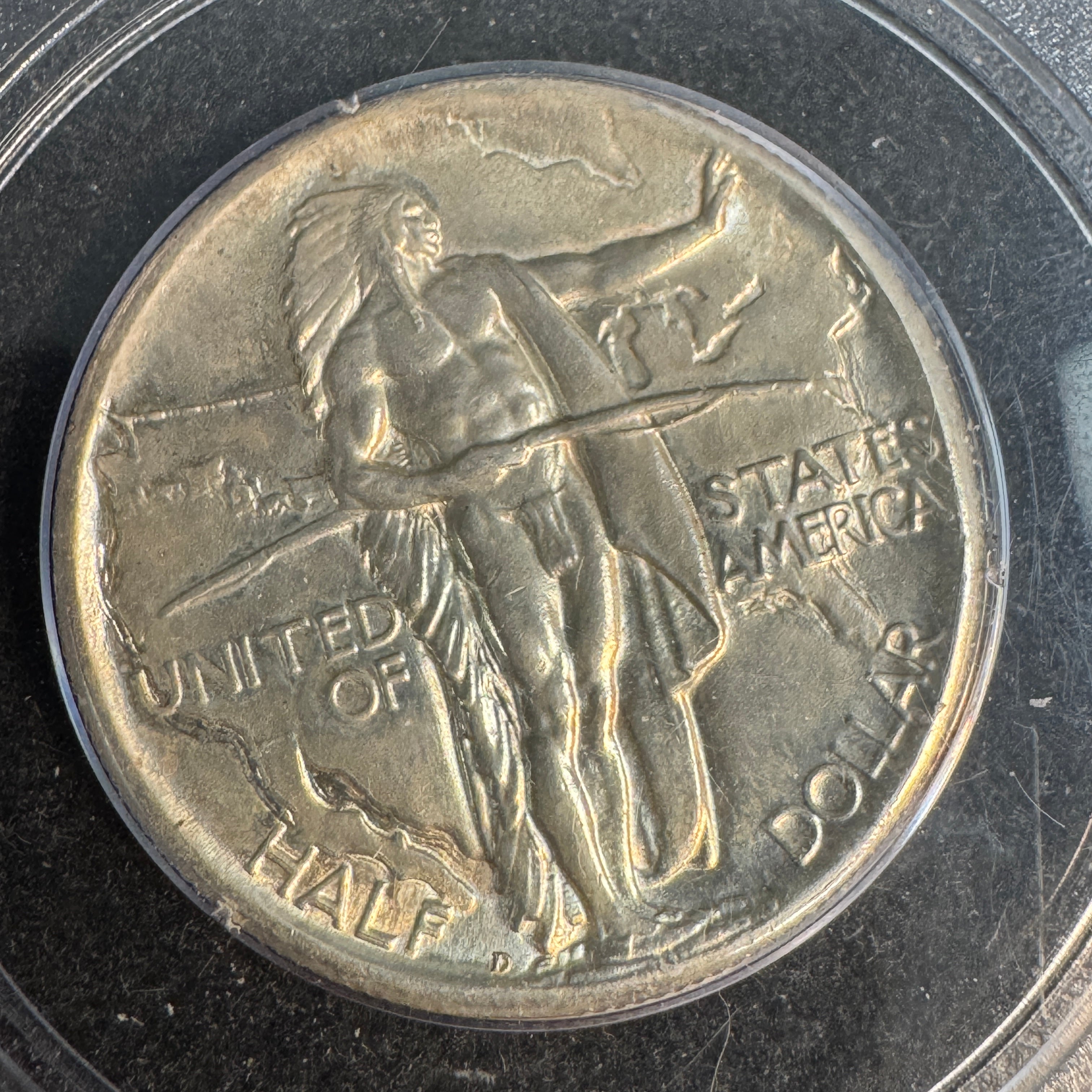 1934-D Oregon Trail Half Dollar, Rattler PCGS MS-62 (7,006 mtg.)