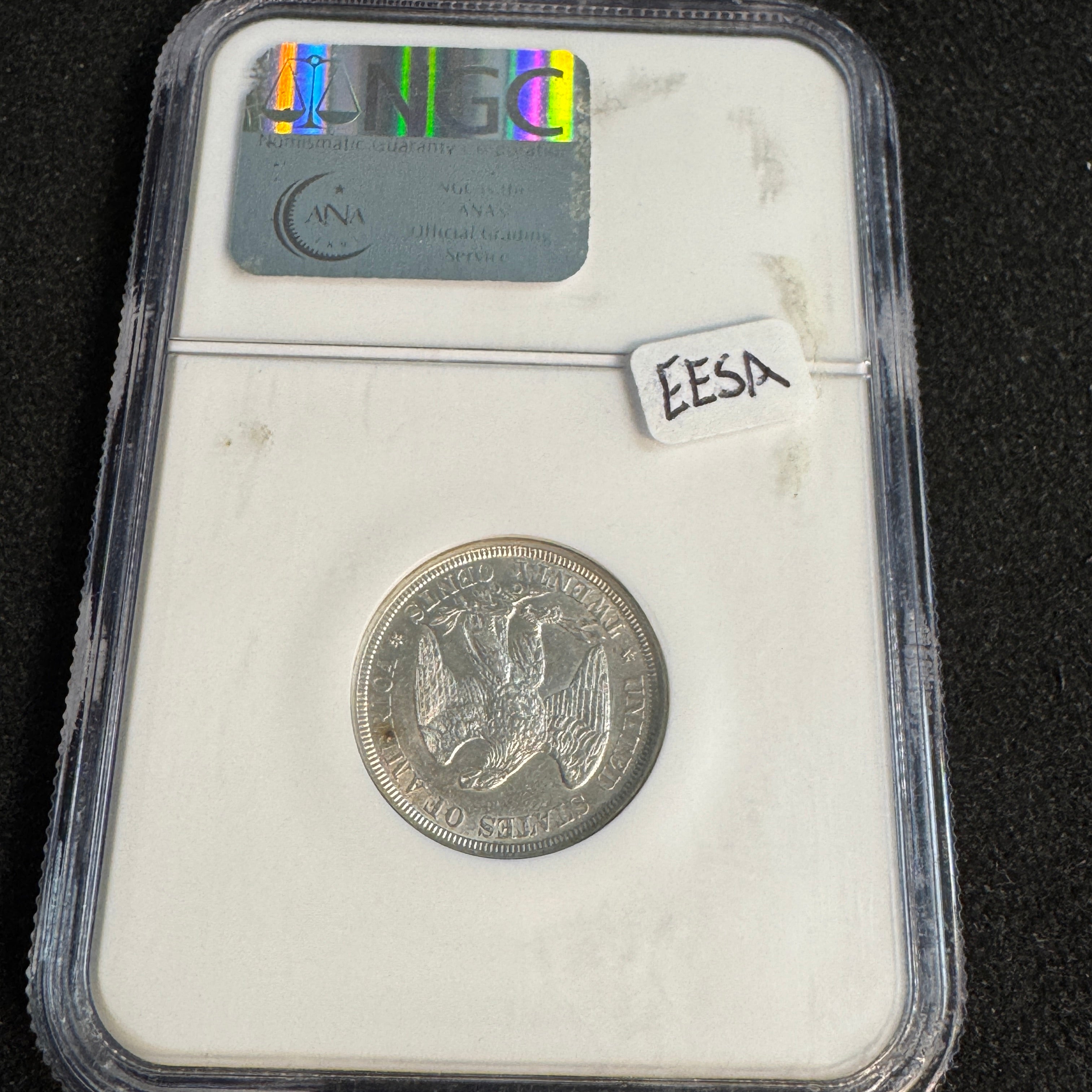 1875-CC Twenty Cents 20c, NGC AU-55