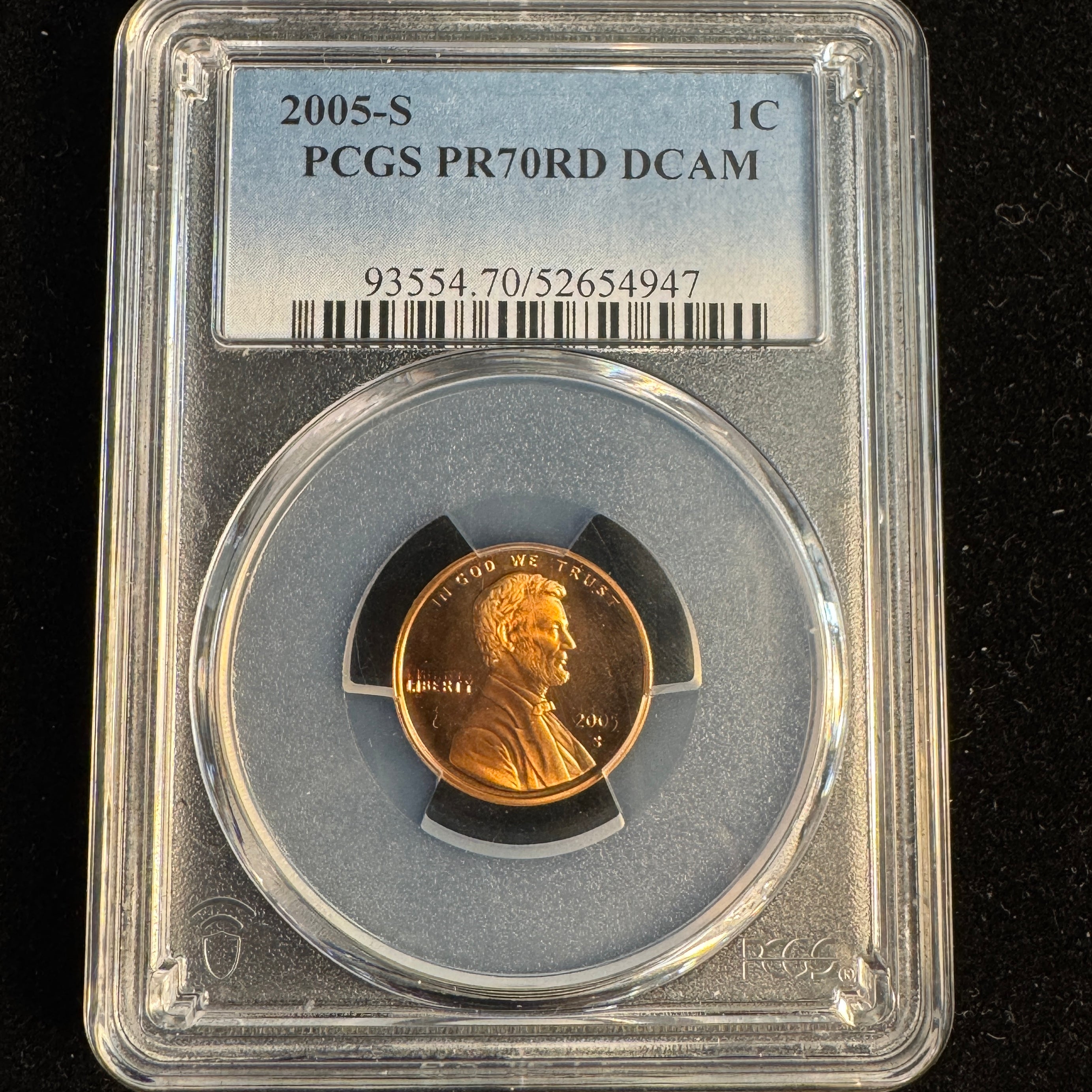 2005-S Lincoln Cent 1c Proof, PCGS PR-70 RD DCAM