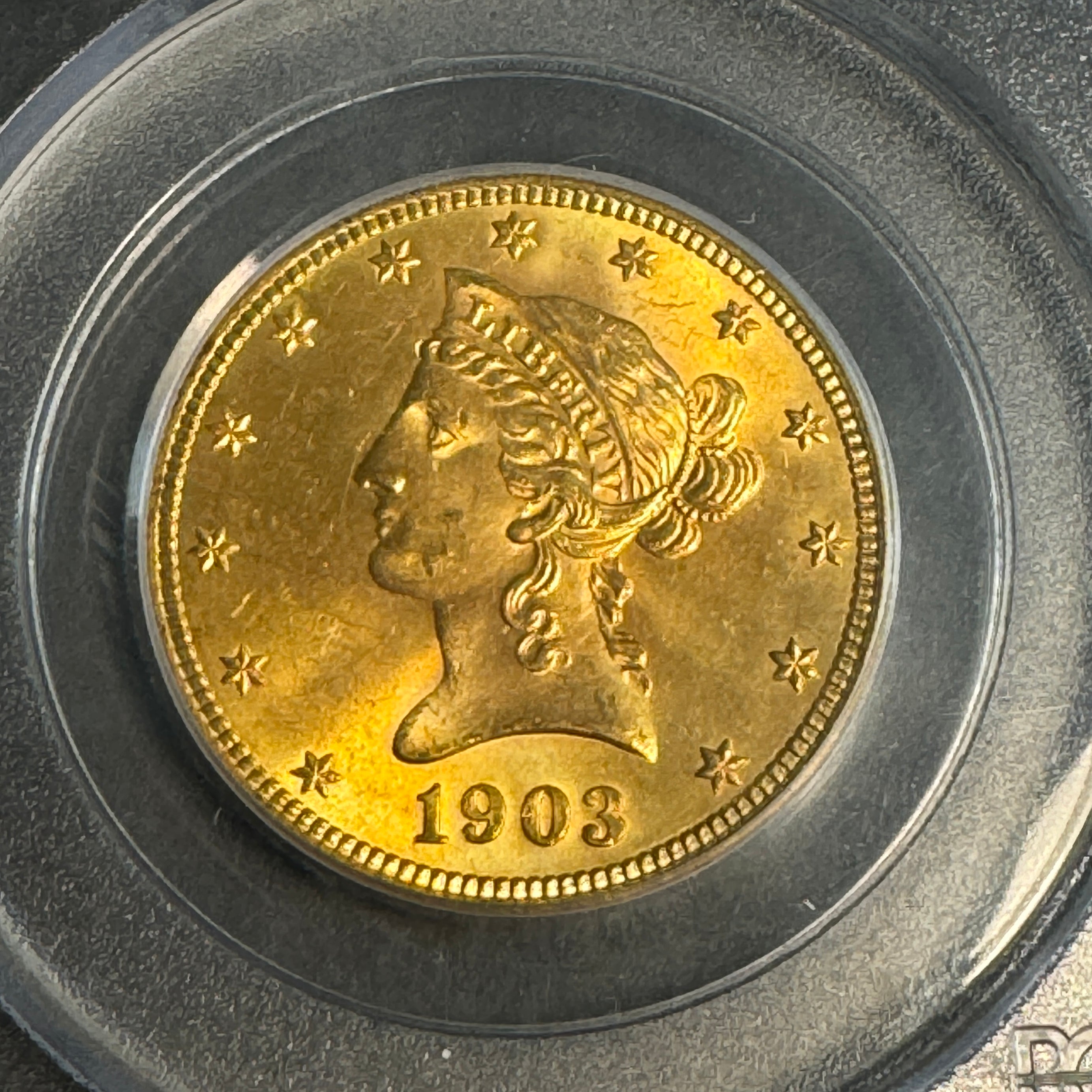 1903-S Liberty Head $10 Gold, “OGH” PCGS MS-64 w/ Green CAC approval