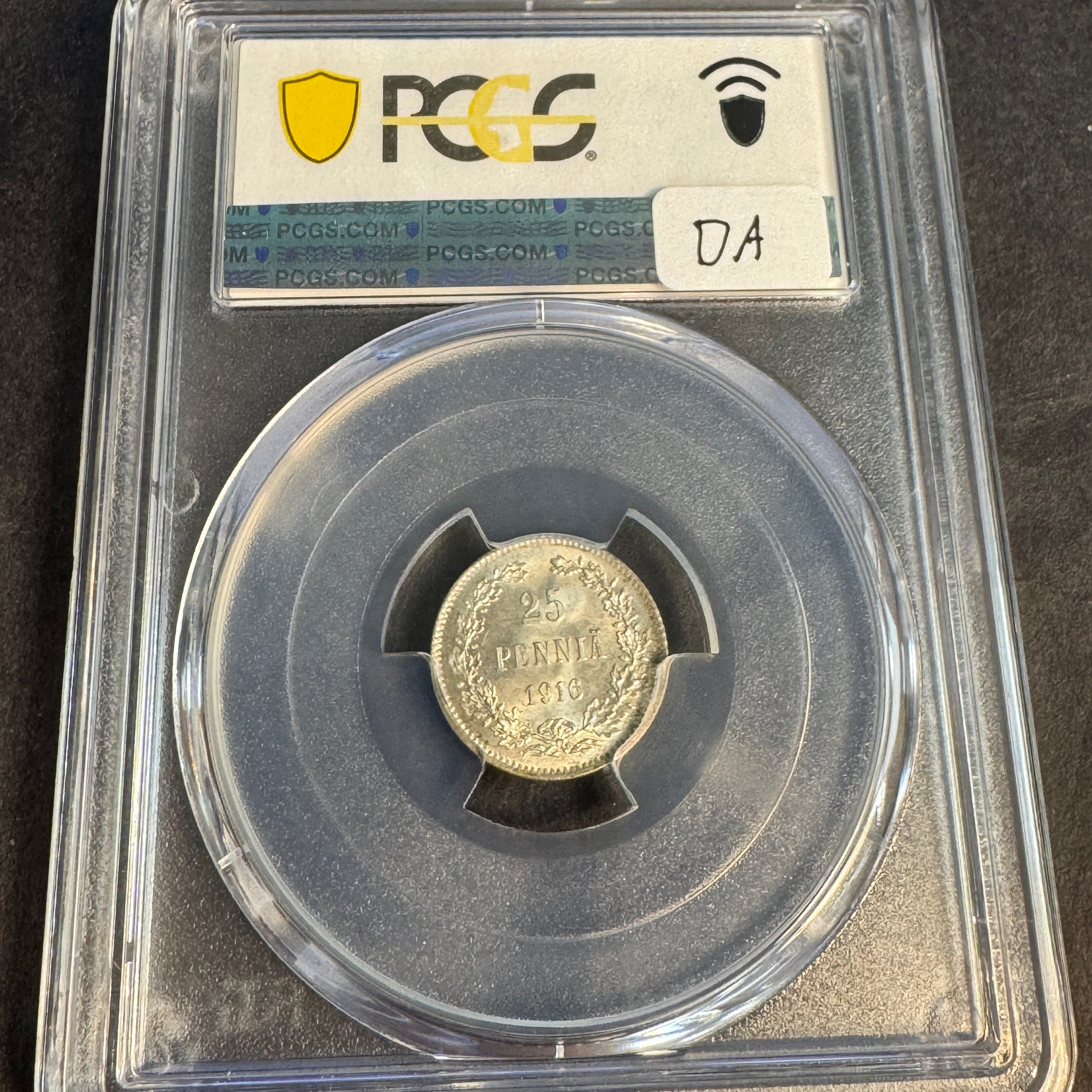 1916-S Finland 25 Pennia silver, PCGS MS-65+ 🇫🇮