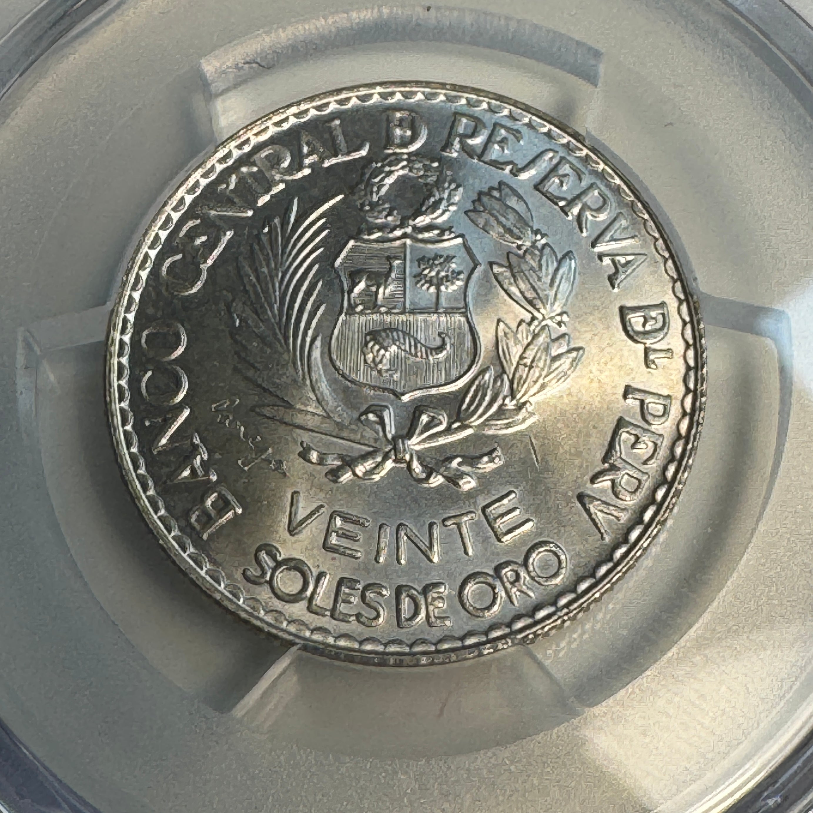 1965 Peru 20 Soles Silver, 400th Anniversary Lima Mint, PCGS MS-67 🇵🇪 Pop 17/4