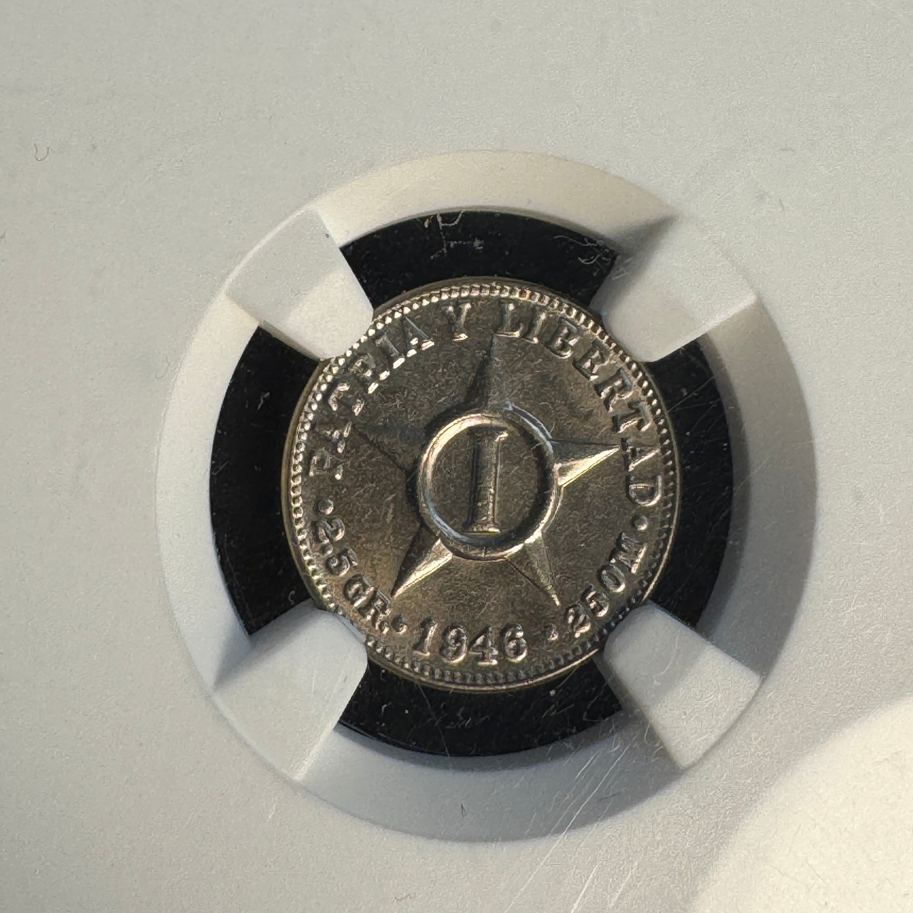 1946 (P) Cuba 1 Centavo, NGC MS-65