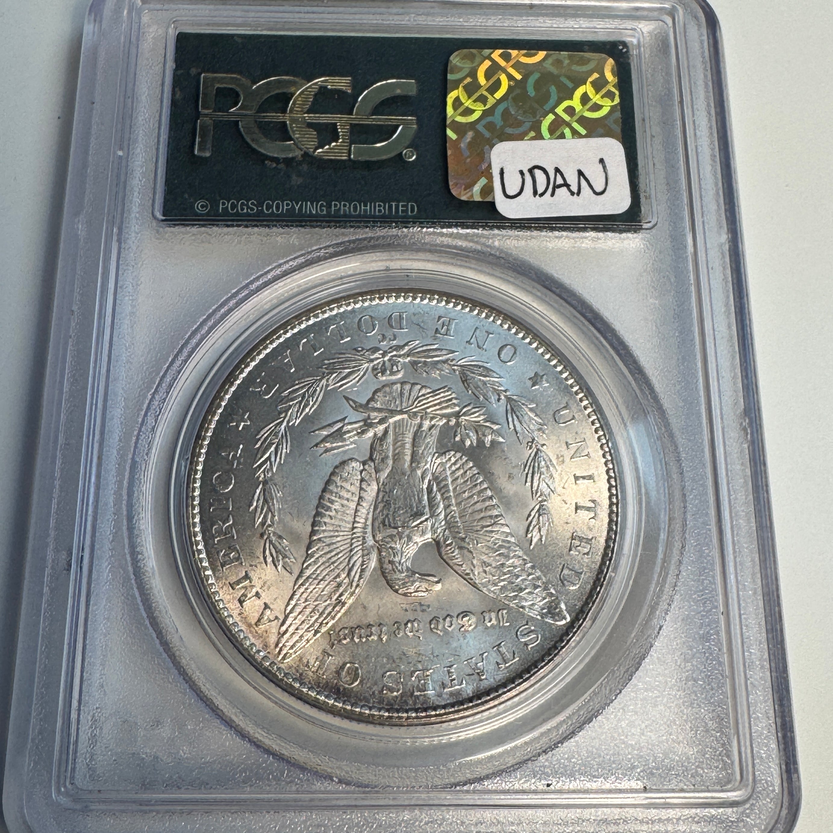 1879-CC Morgan Silver Dollar OGH PCGS MS-61 CAPPED DIE, Green CAC Approved