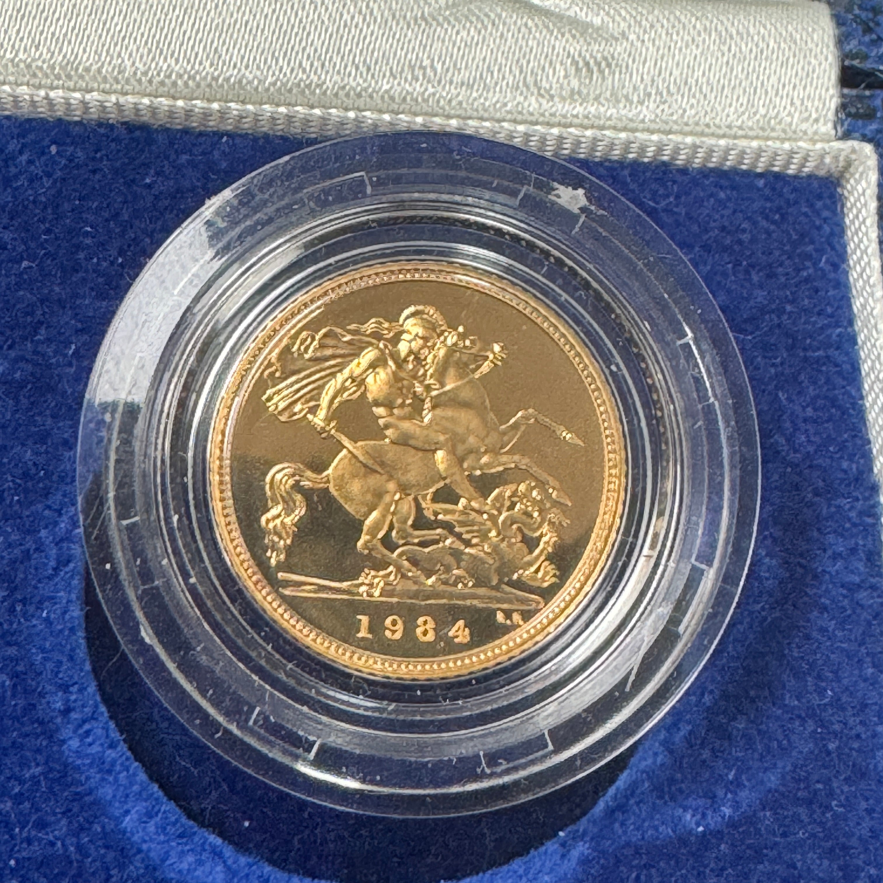 1984 Great Britain Proof Gold Half Sovereign, QEII, Original Box