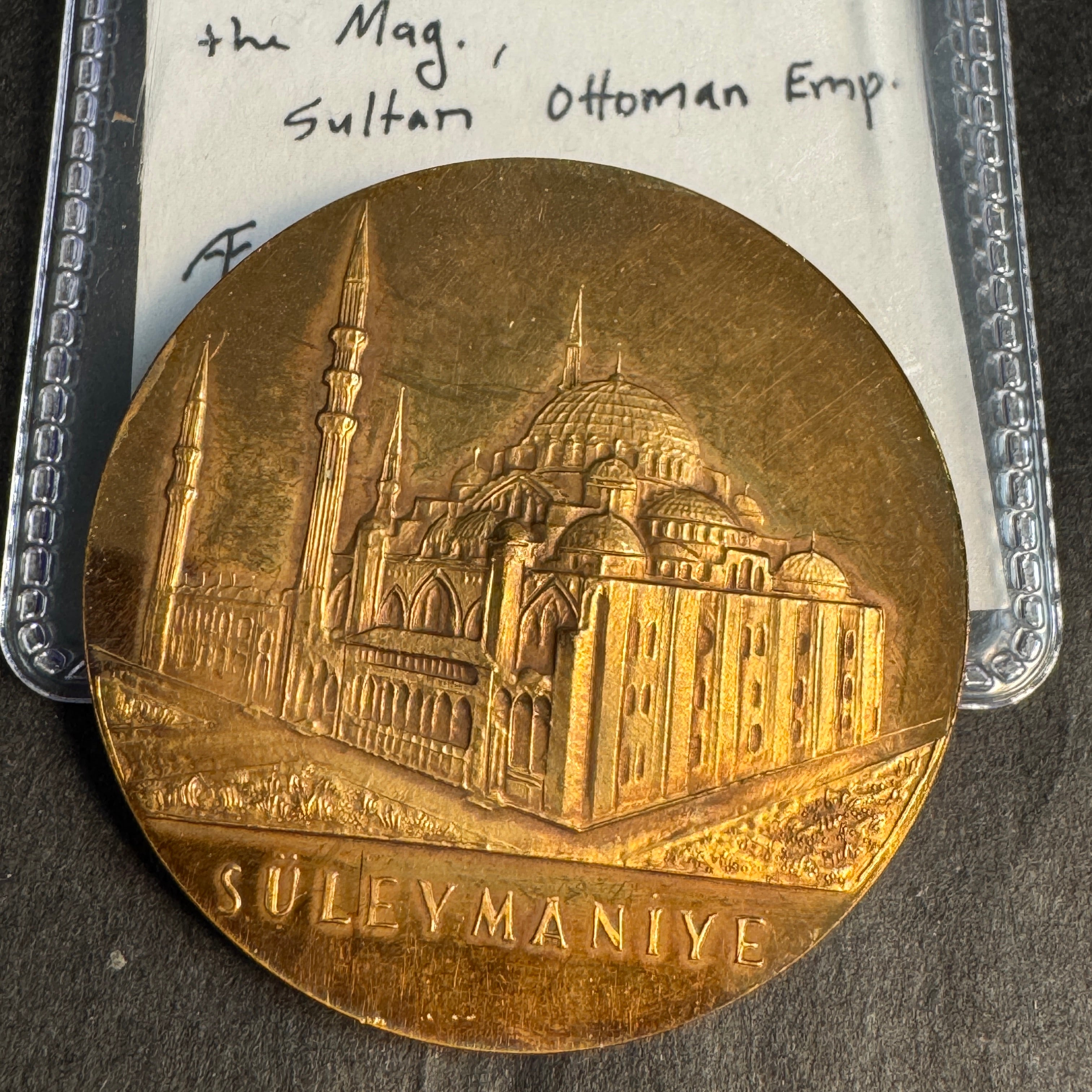 1566-1966 Sultan Suliman the Magnificent, German language Proof Bronze Medal, Scarce