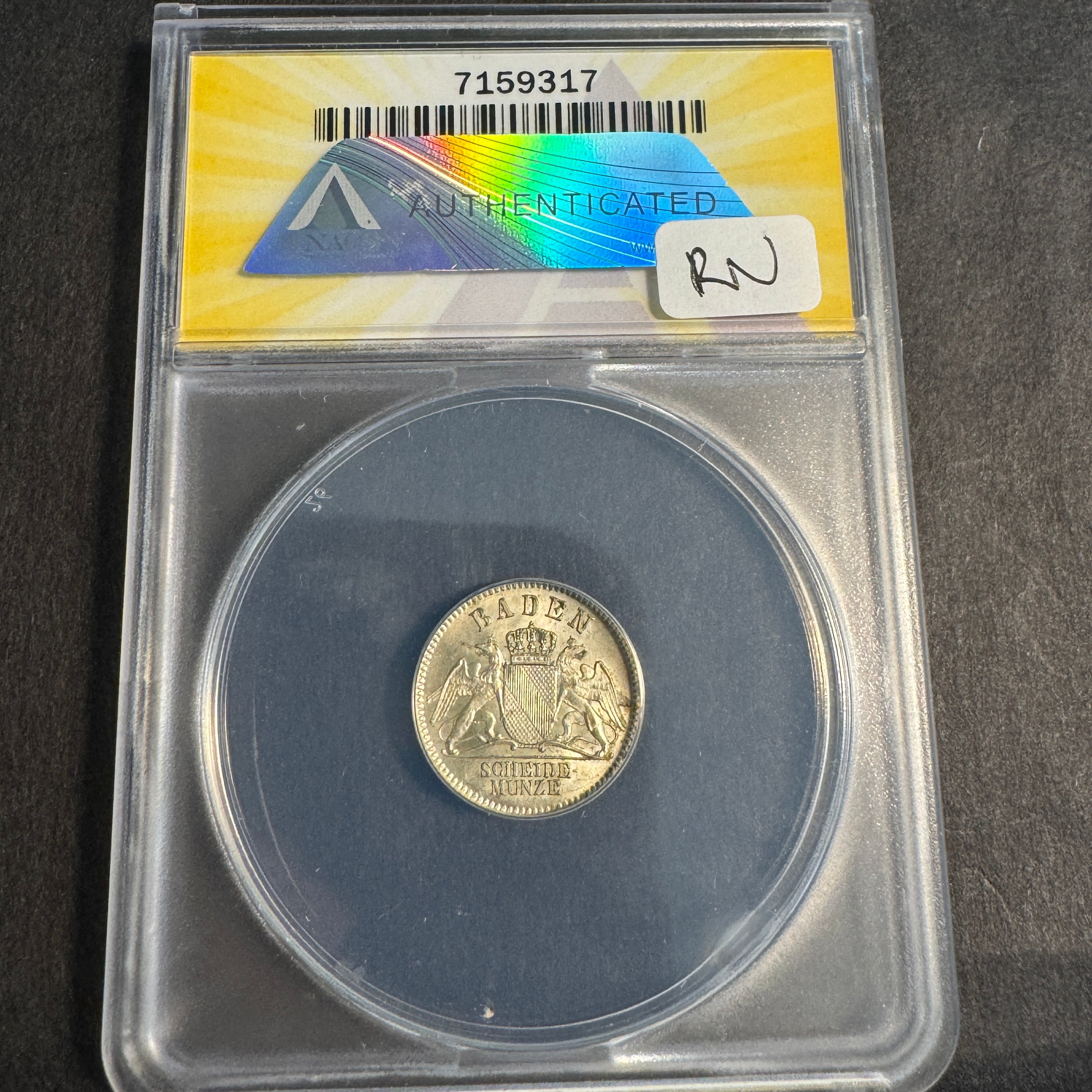 1871 Baden 3 Kruezer silver, KM-246, ANACS MS-64 🇩🇪