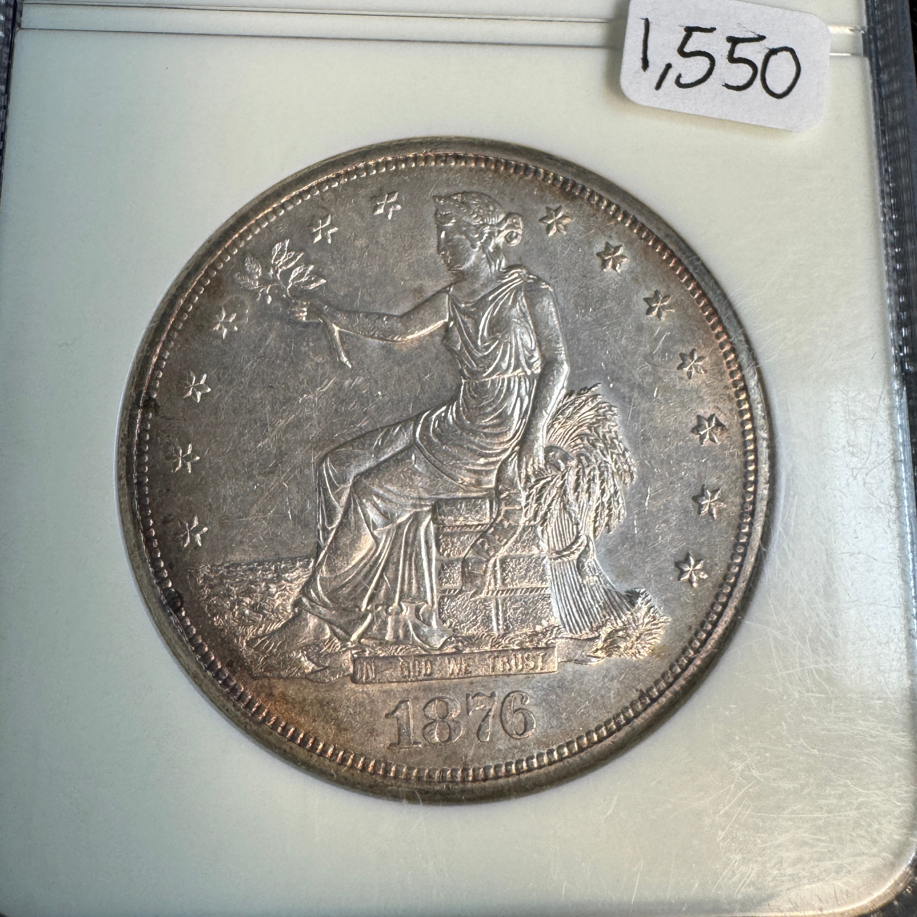 1876-S US Silver Trade Dollar, NGC MS-61