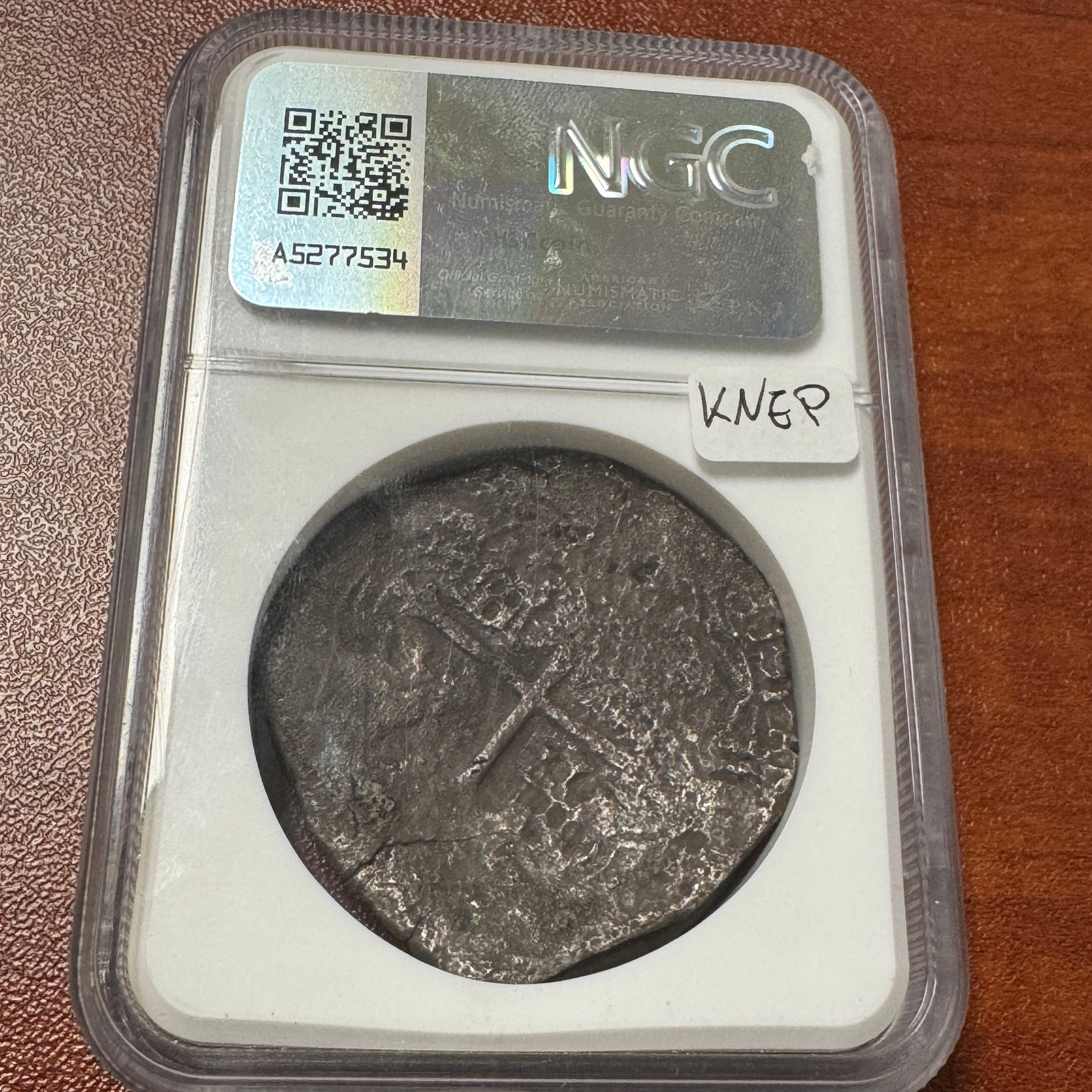 1628 Mo-D Mexico 8 Reales Cob, Philip IV, NGC VF Details (Environmental)
