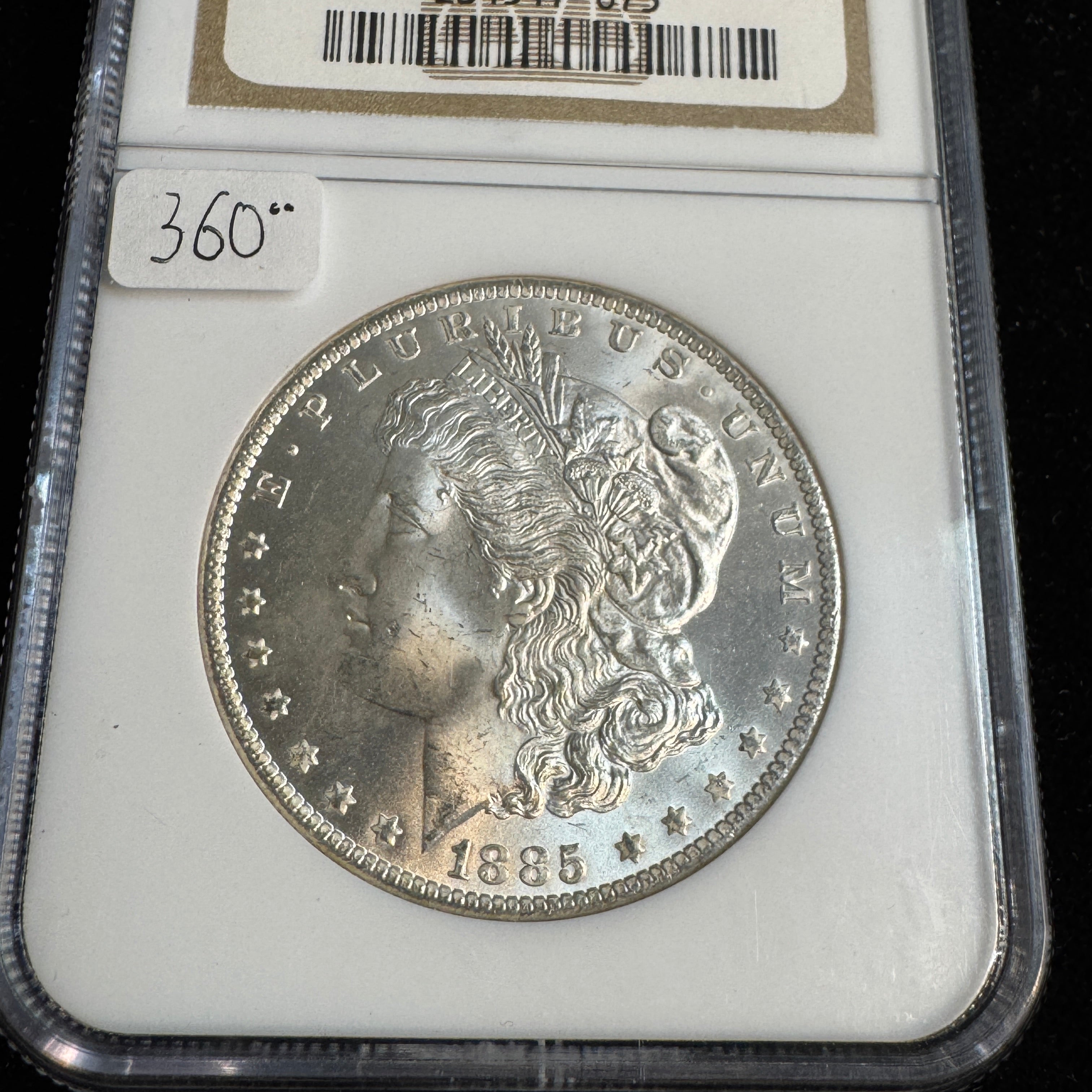 1885-O Morgan Silver Dollar, NGC MS-66