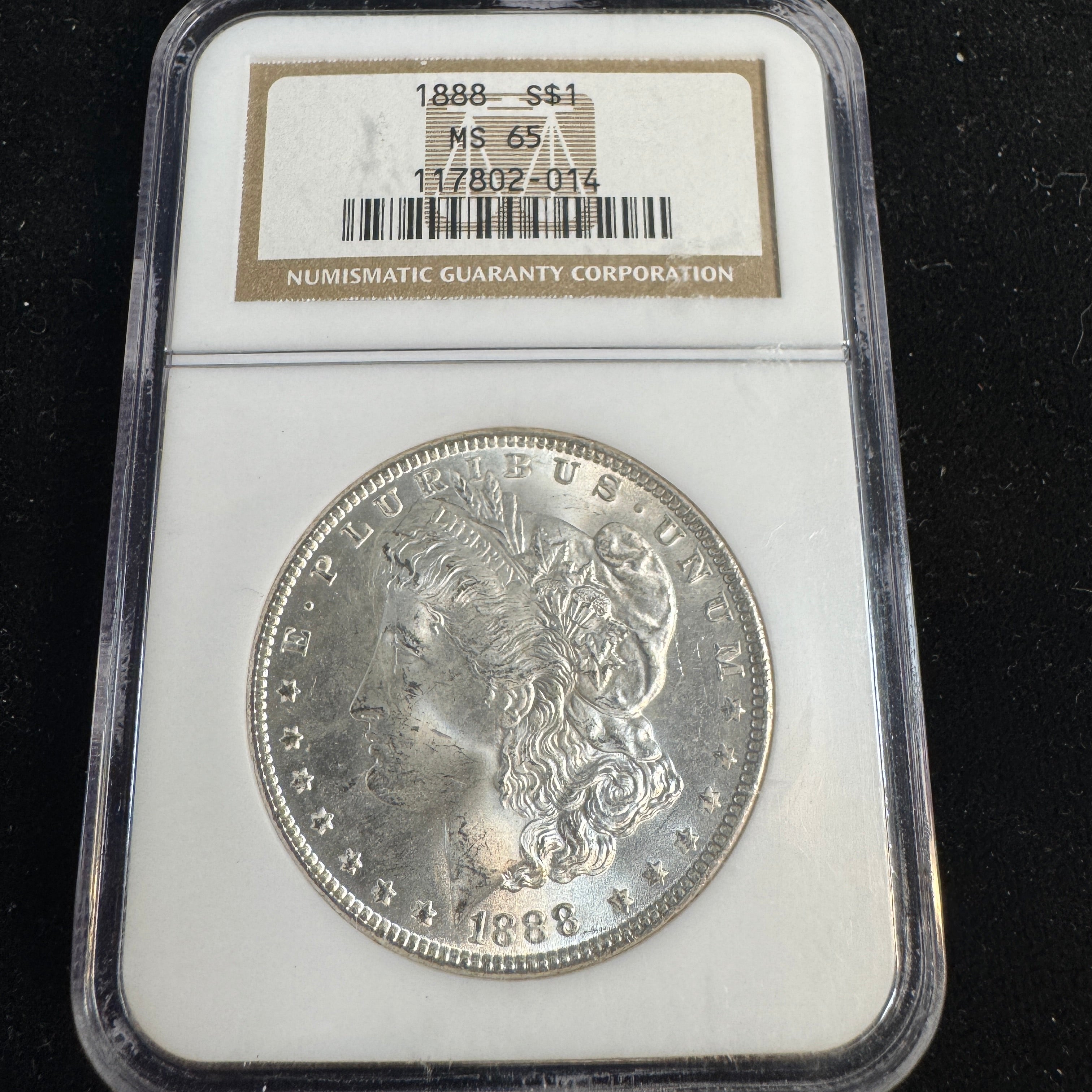 1888 (P) Morgan Silver Dollar, NGC MS-65