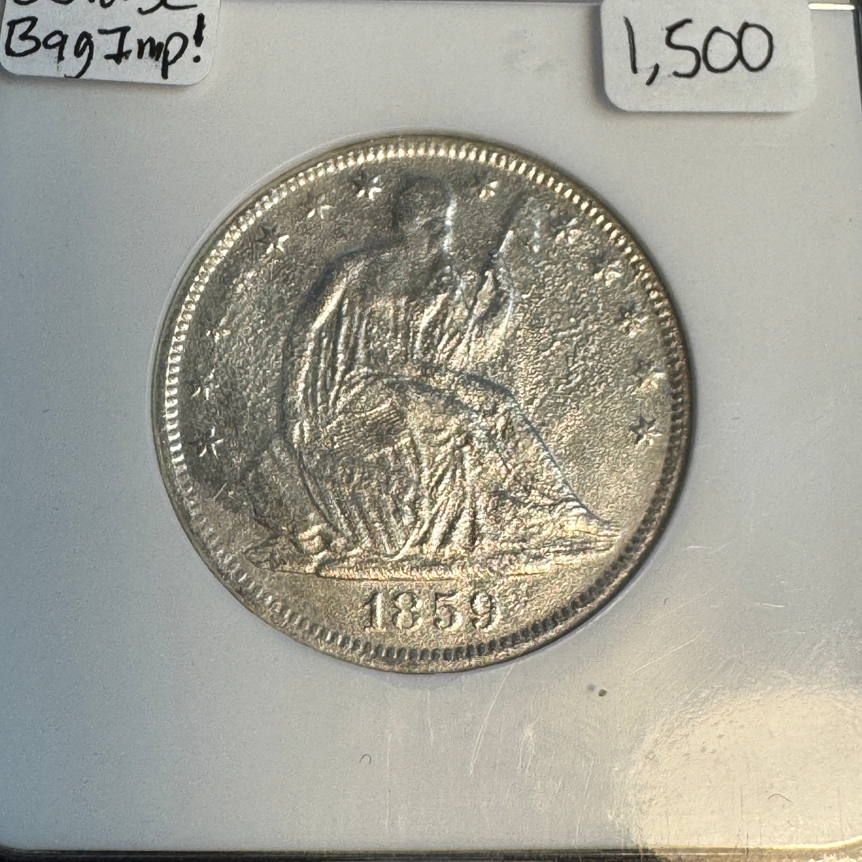 1859-O Seated Half Dollar - SS REPUBLIC Shipwreck recovery with Bag Impression, NGC Certified