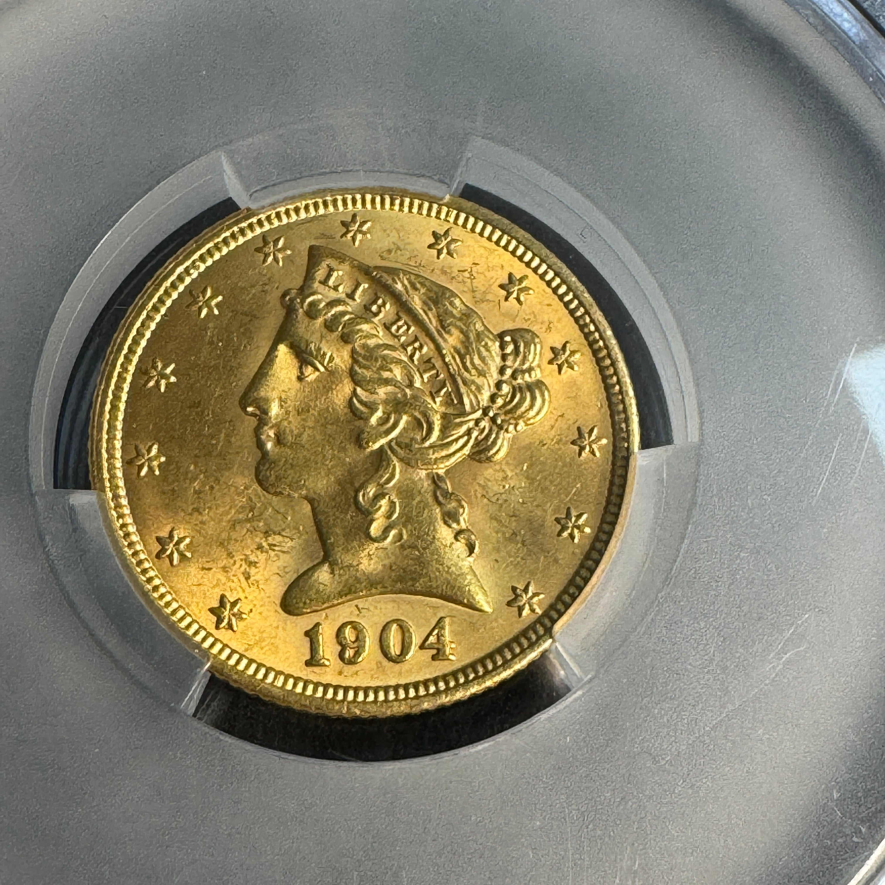 1904 Liberty Head $5 Gold, CAC MS-63