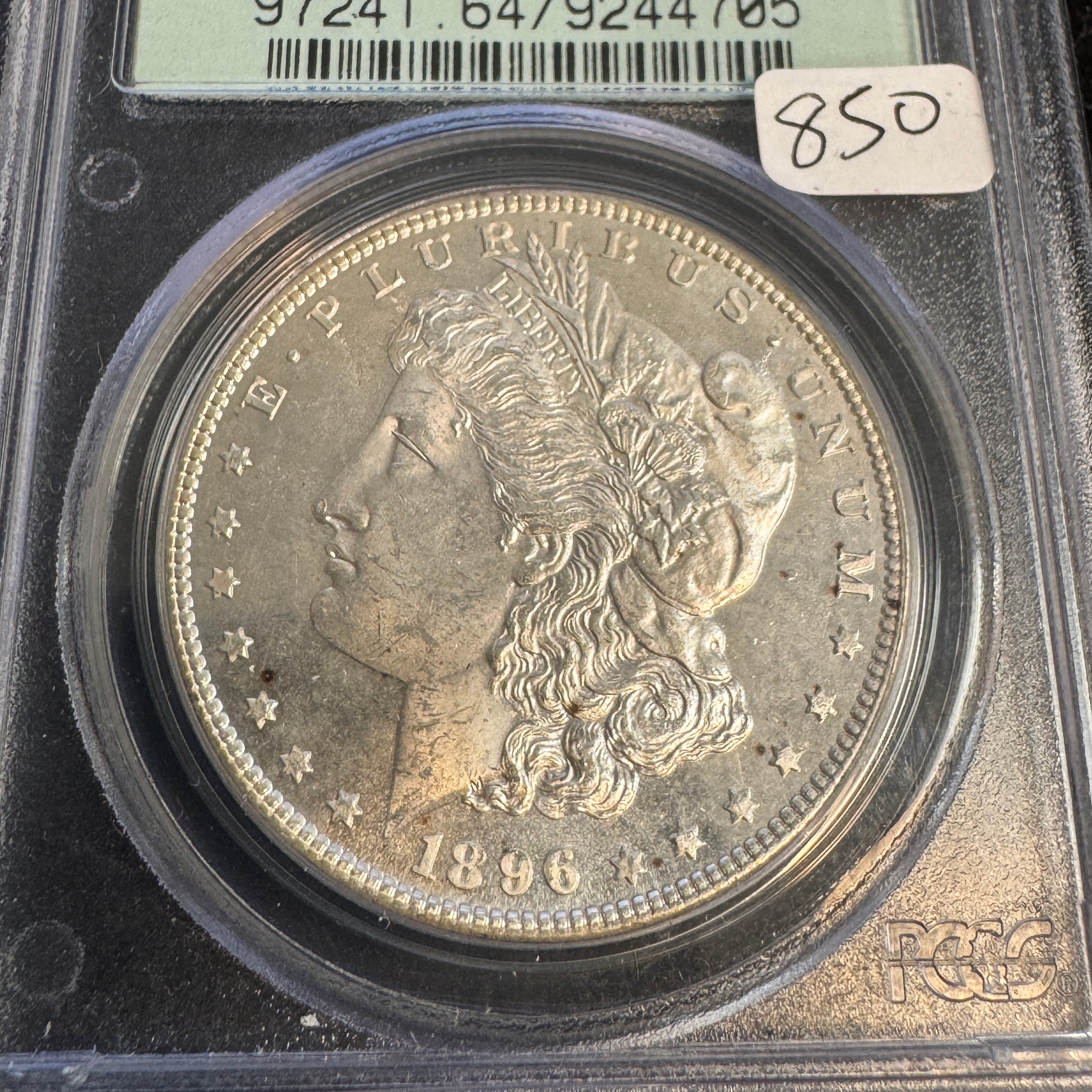 1896 Morgan Silver Dollar, PCGS MS-64 DMPL !