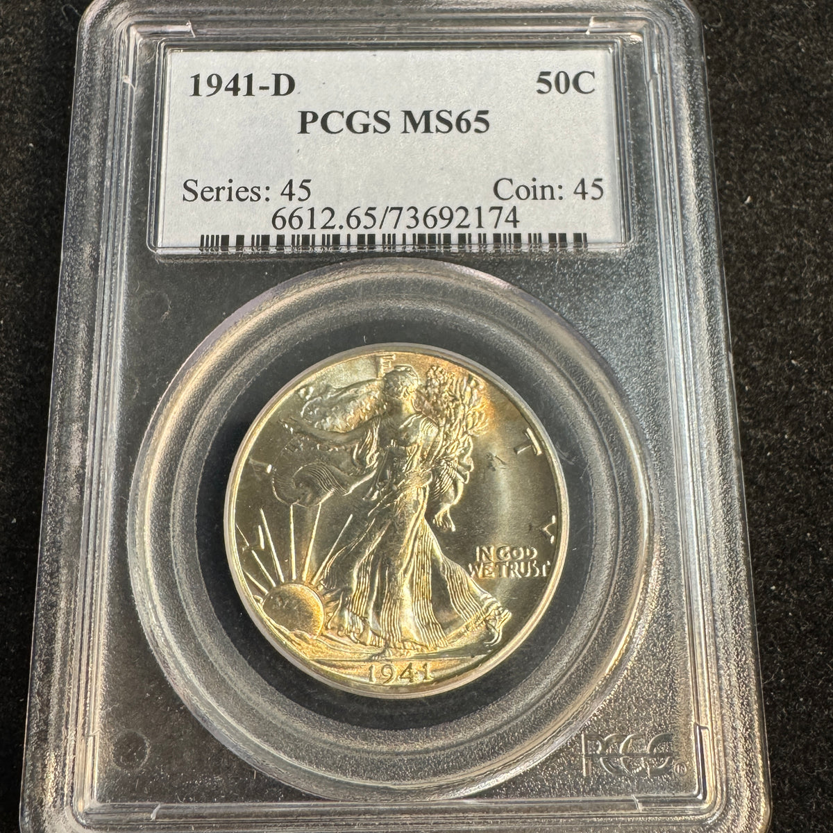 1941-D Walking Liberty 50c, PCGS MS-65