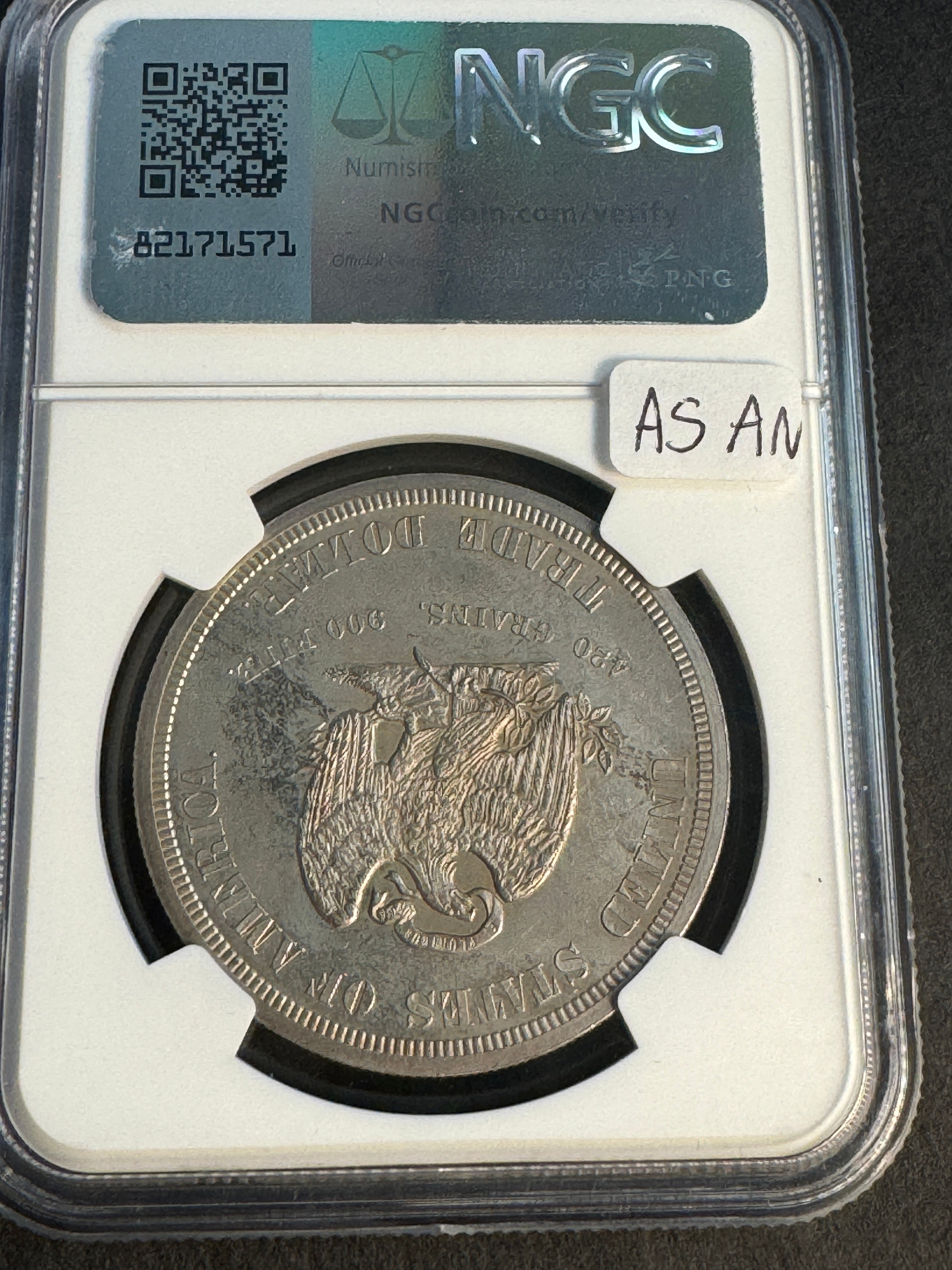 1873 US Trade Dollar $1 Proof, J-1322, NGC PF-64