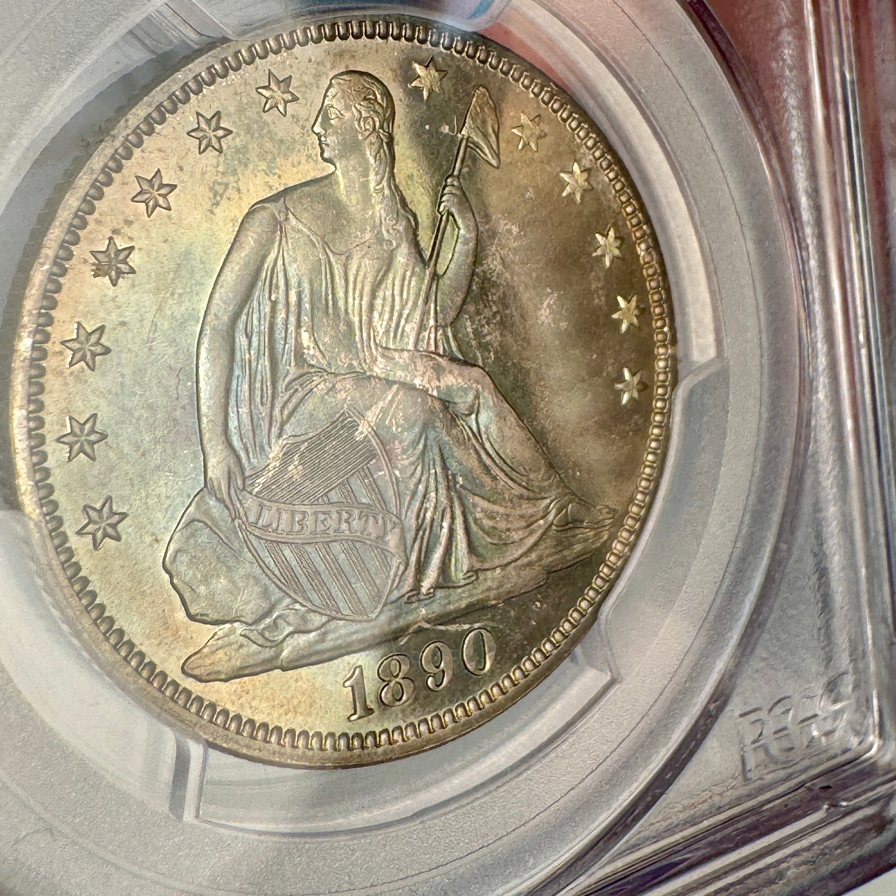 1890 Seated Liberty Half 50c Proof, PCGS PR-66 w/ Green CAC