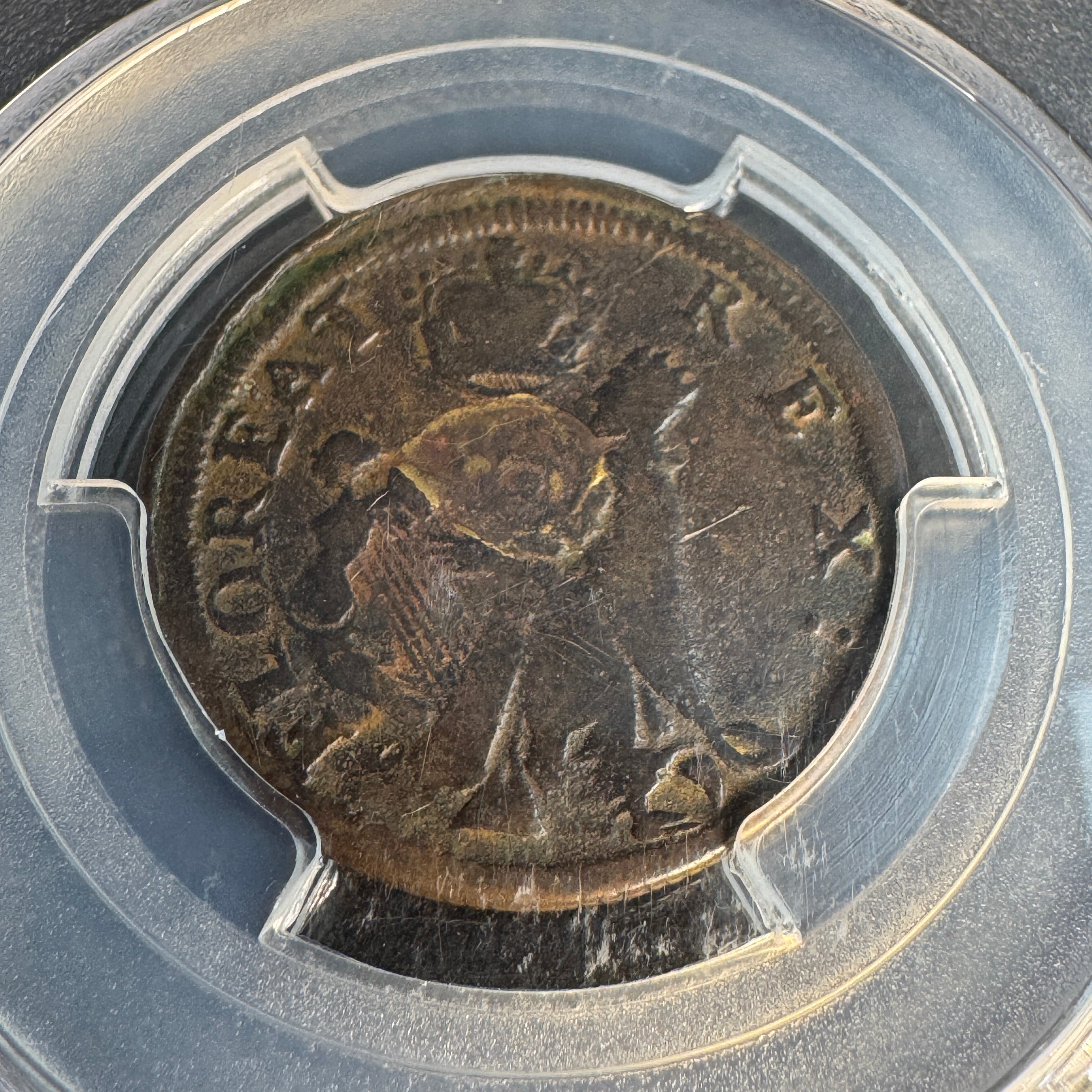 1670s New Jersey Saint Patrick Farthing, Martin 8a.1-Ba.3, PCGS F-15 ☘️