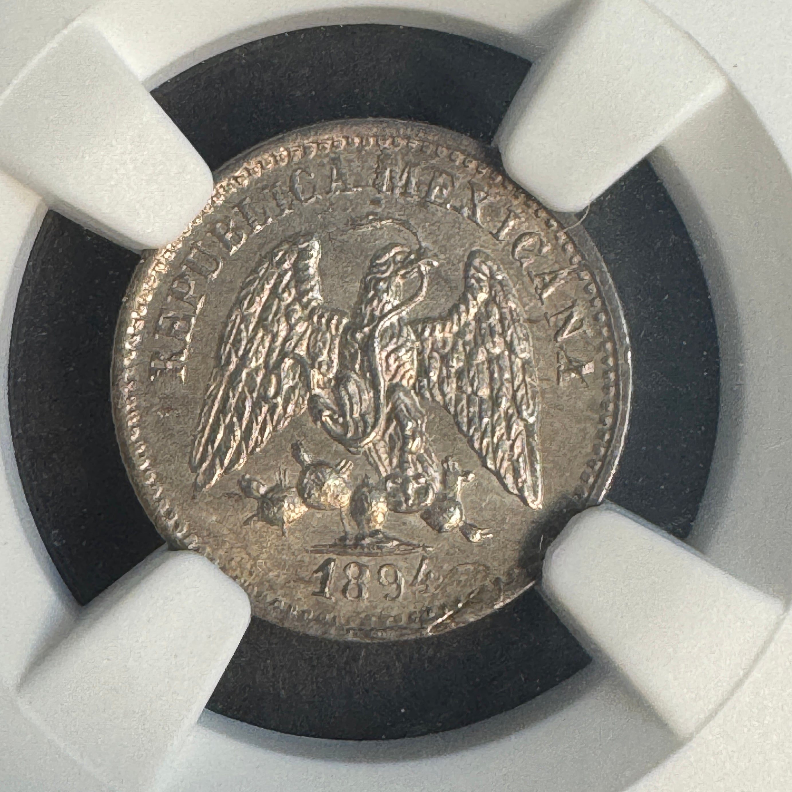 1894 Mo-M Mexico 5 Centavos silver, NGC MS-63 🇲🇽 Pop 2/1/1