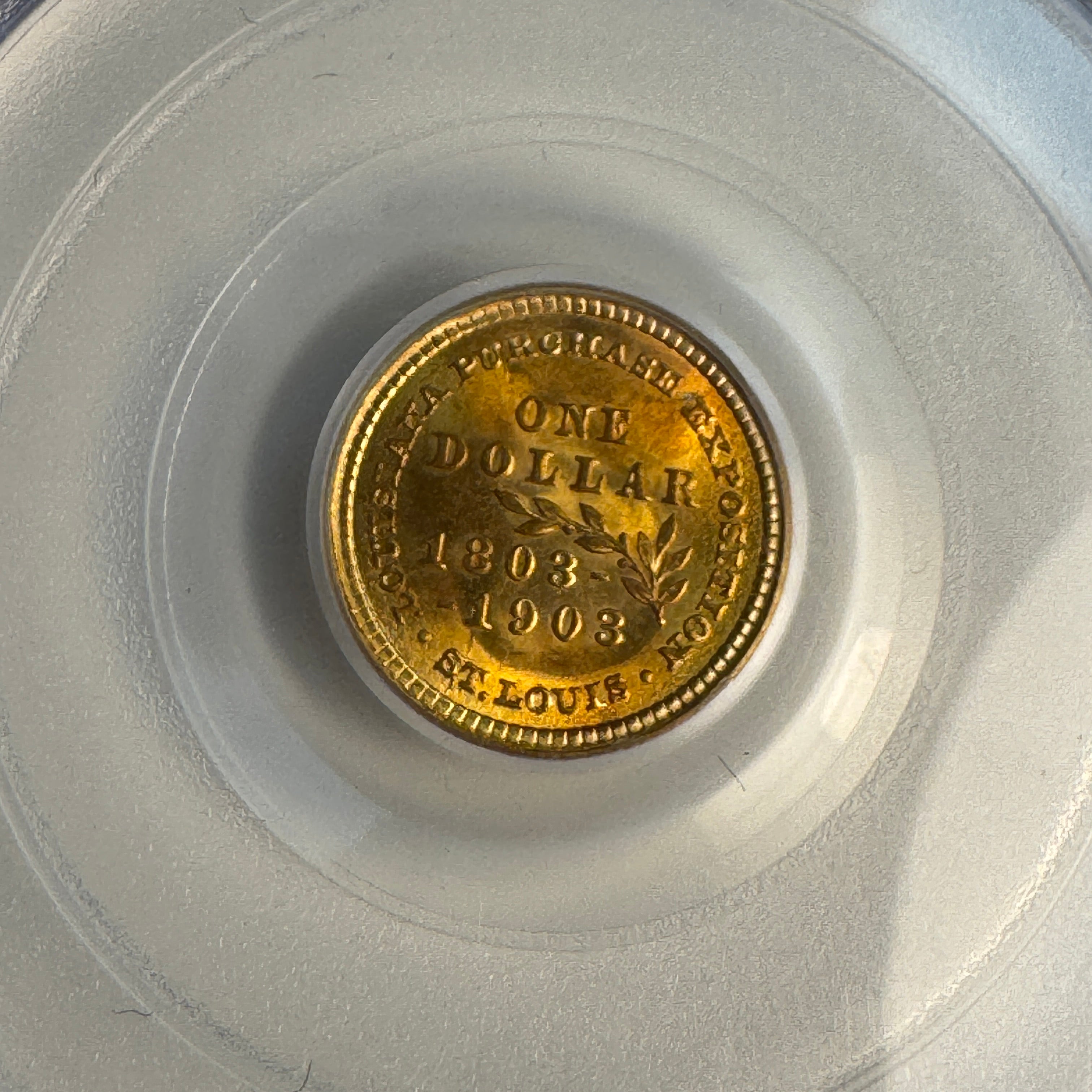 1903 McKinley Louisiana Purchase Exposition $1 Gold, OGH PCGS MS-64