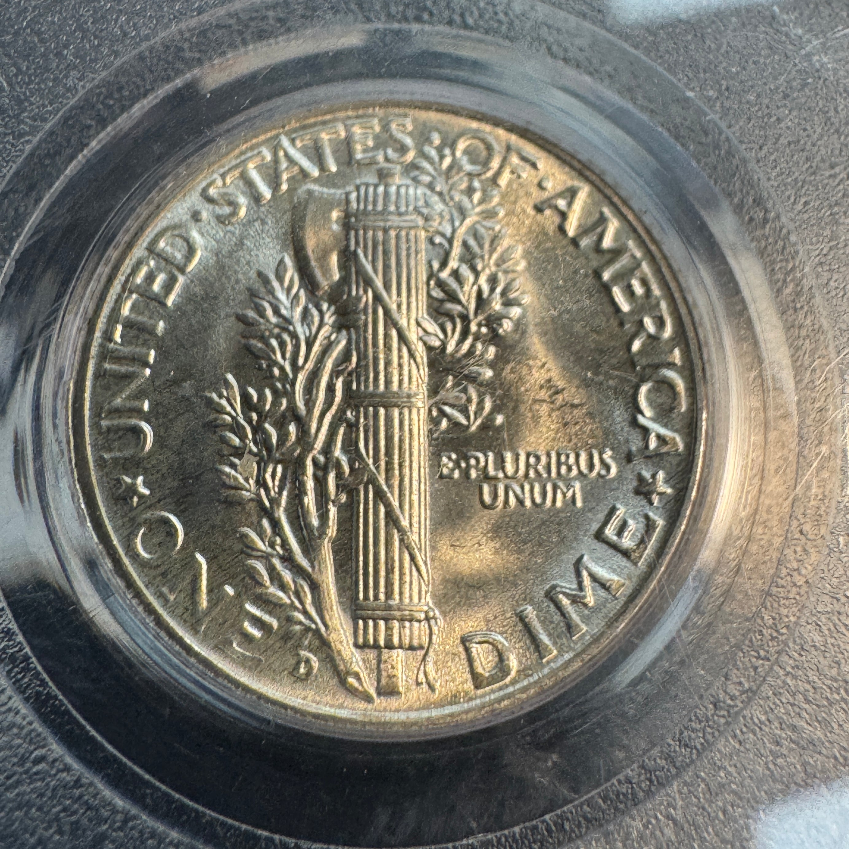 1939-D Mercury Dime 10c, PCGS MS-67 FB