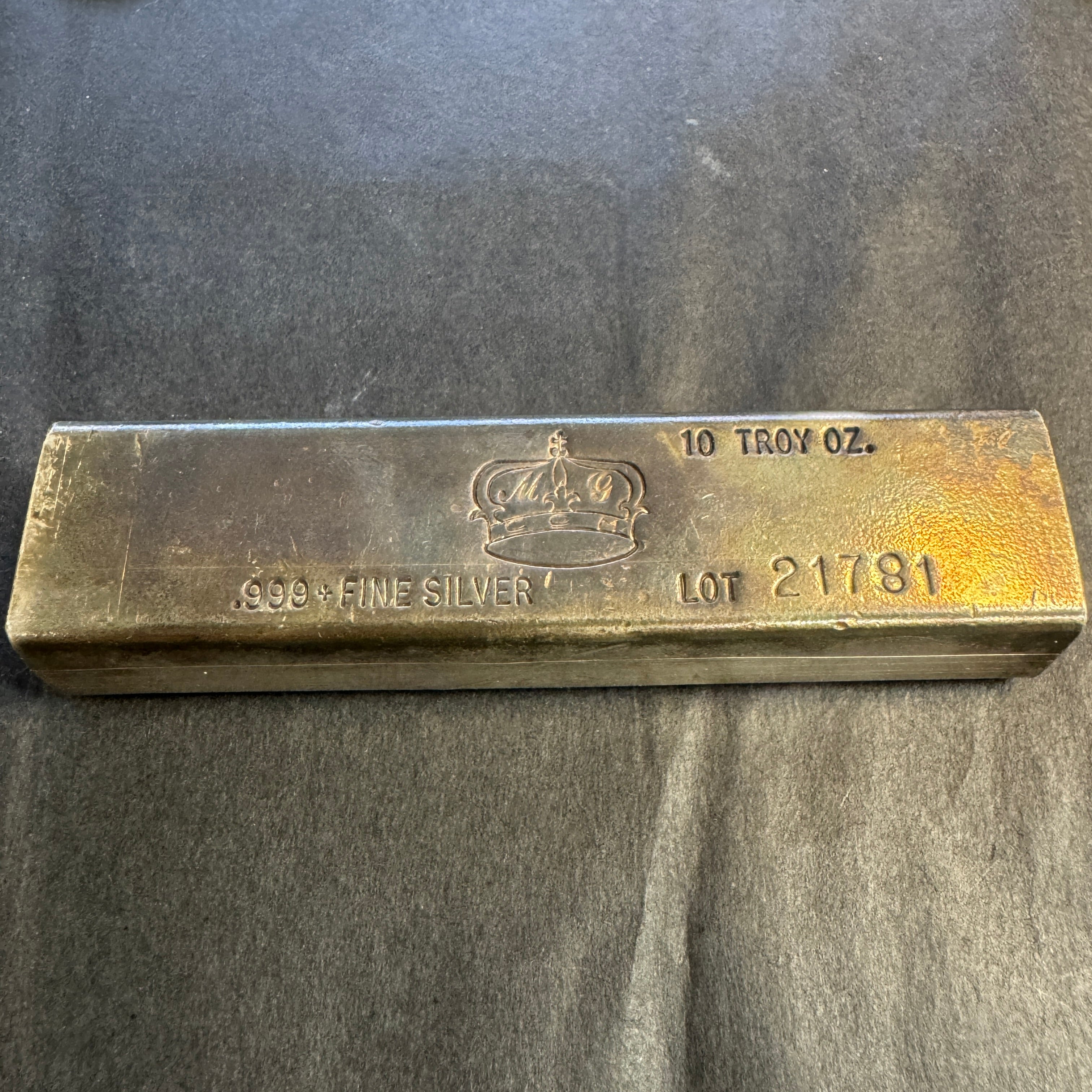 California Crown Mint vintage 10oz 999 Silver “Kit Kat” Ingot, Lot 21781