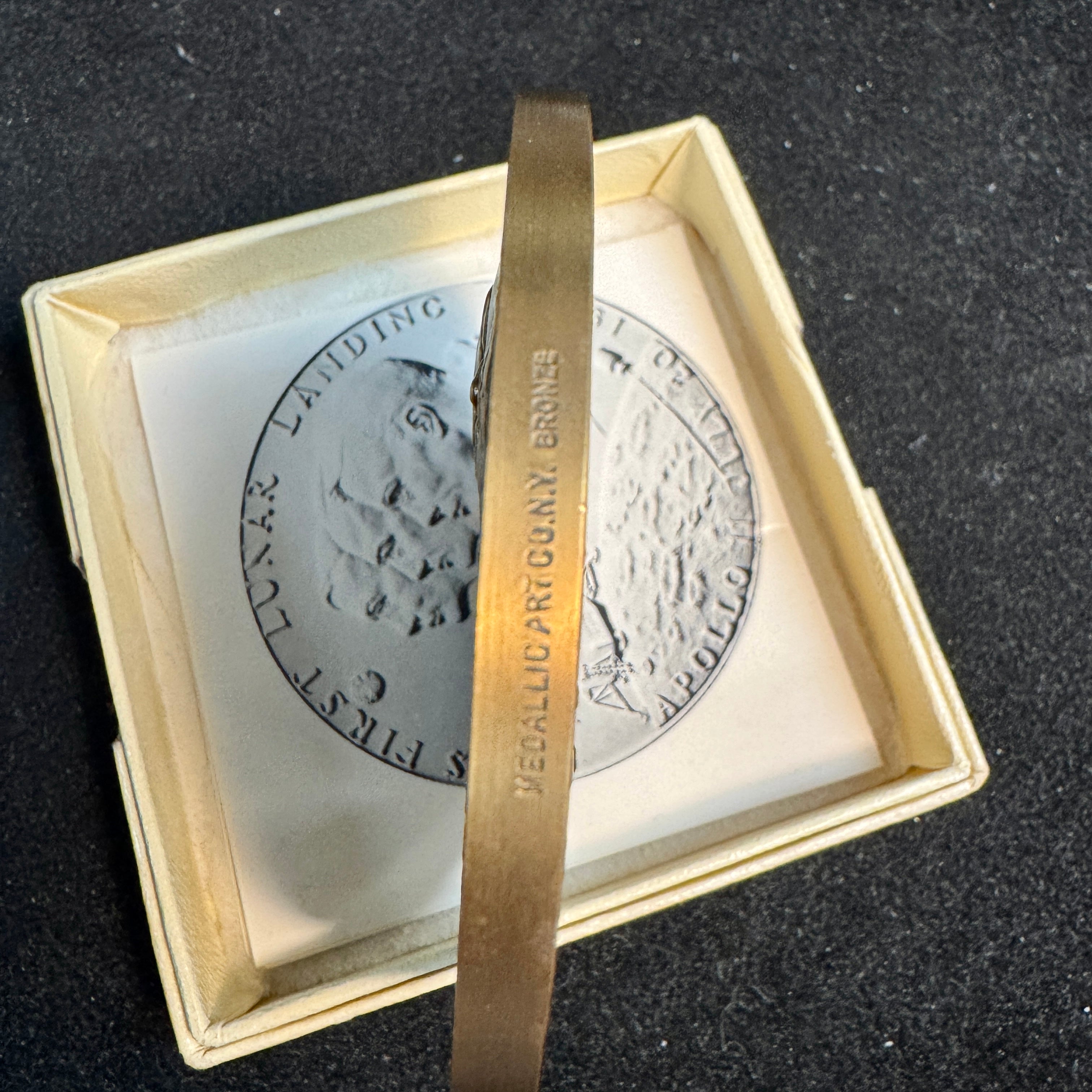 1969 Apollo 11 Lunar Landing & JFK Bronze Medal, Medallic Arts Co, 63.5mm (500 mintage)