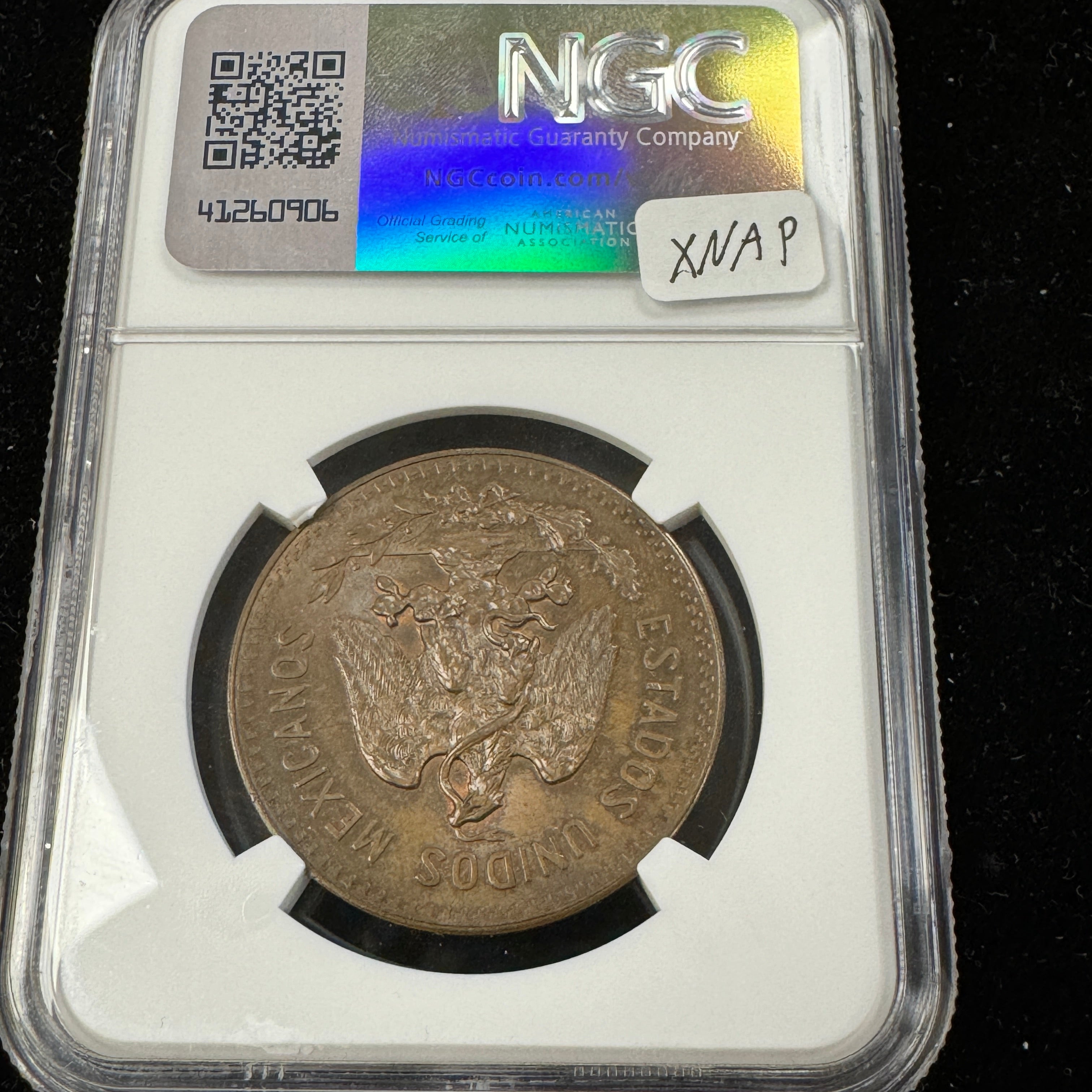 1935 Mo Mexico 20 Centavos Bronze, NGC MS-65 BN 🇲🇽