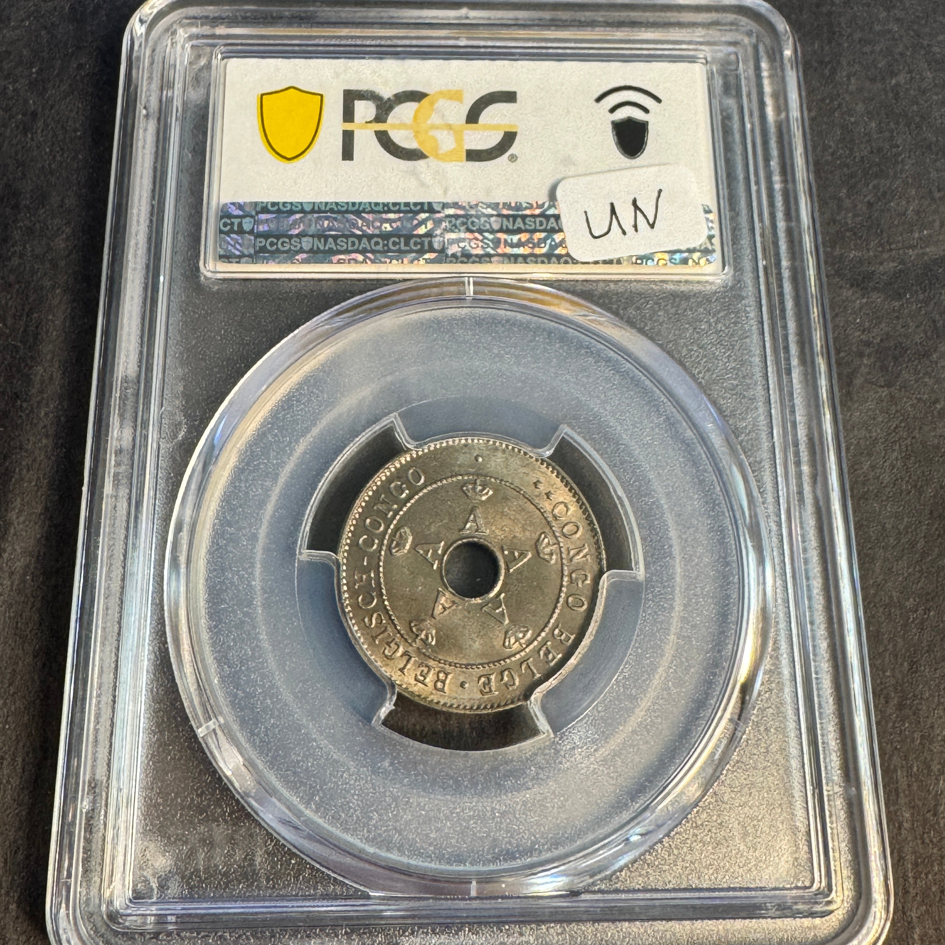 1927 Belgian Congo 10 Centimes, PCGS MS-65