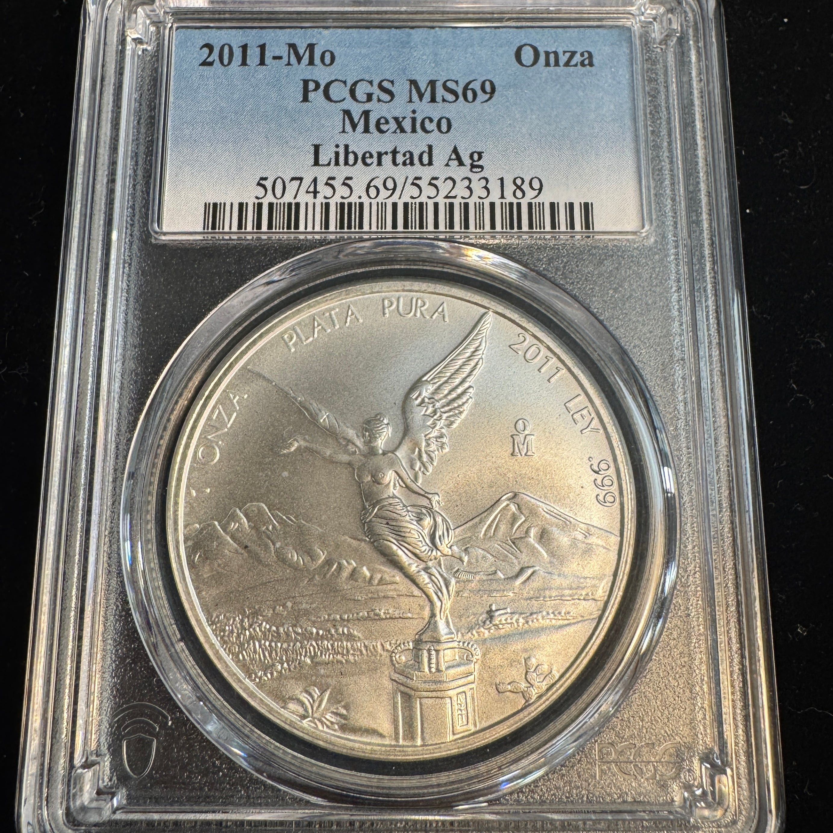 2011-Mo Mexico 1 Onza Libertad, PCGS MS-69