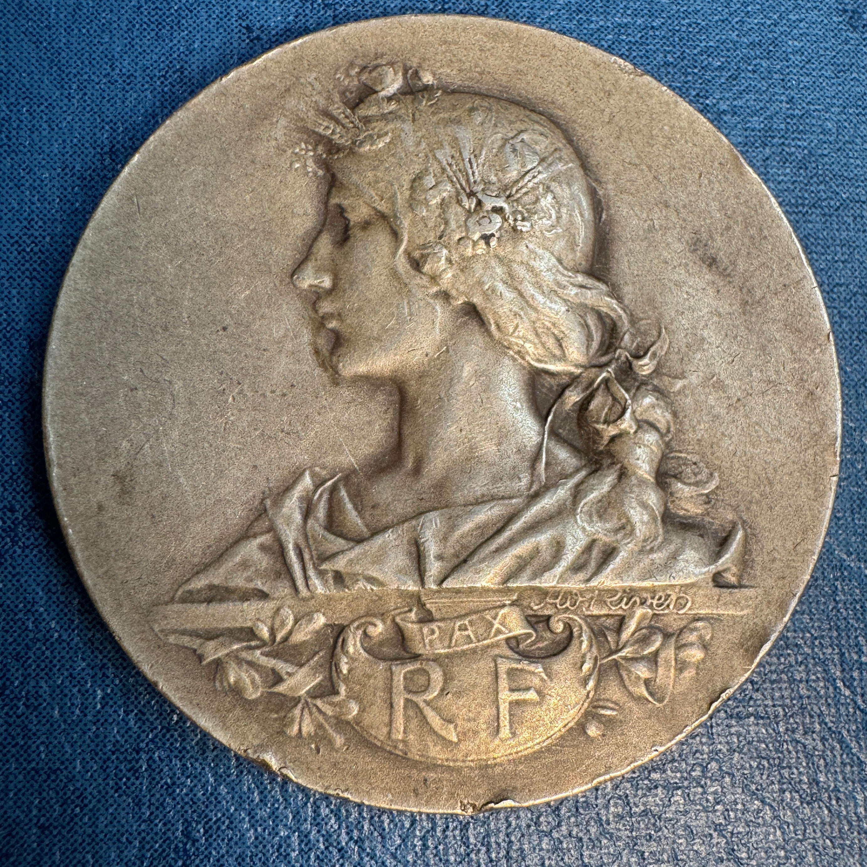 Comice Agricole De Sedan, c1800s 45mm 44g French Republic Silver Medal, High relief, uncommon