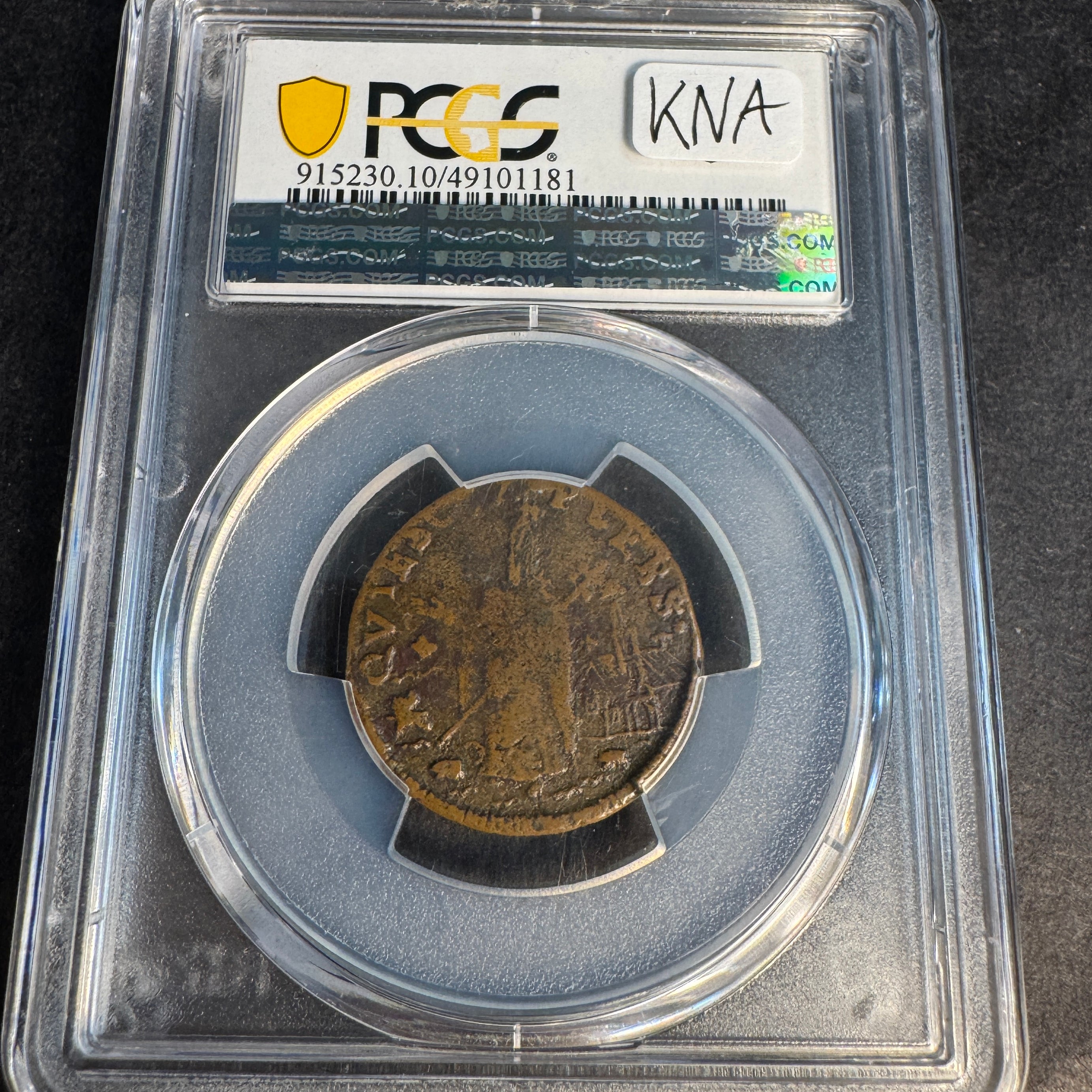 1670s New Jersey Saint Patrick Farthing, Martin 4a.1-Gb.1, PCGS VG-10 ☘️