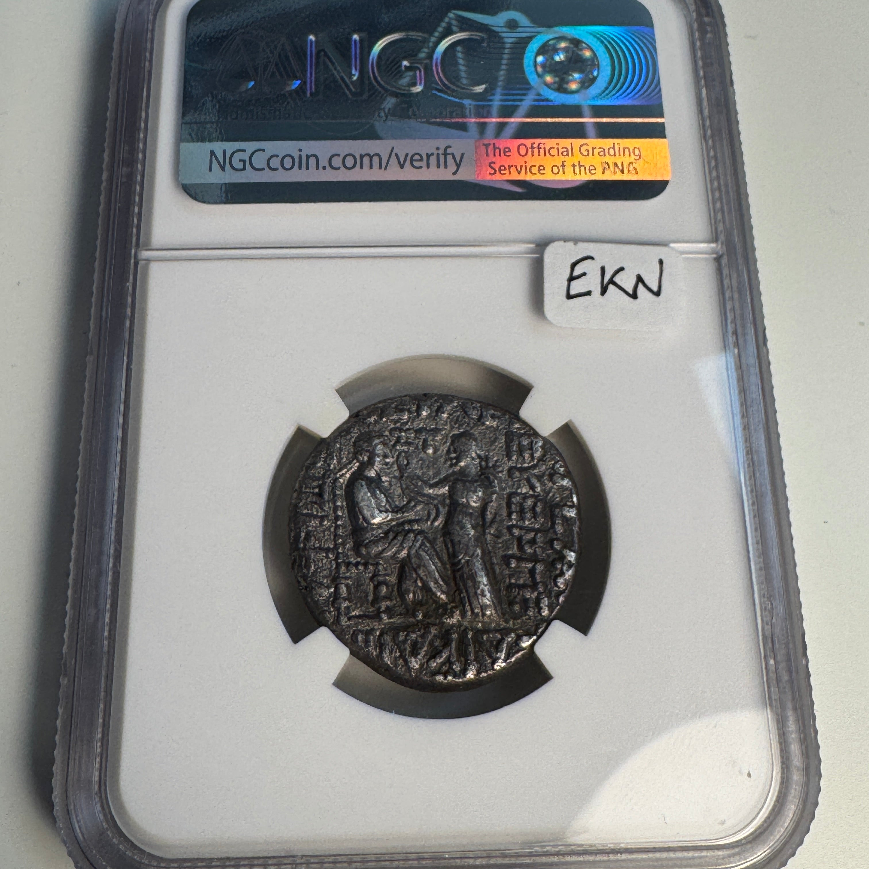 Parthian Empire, Gotarzes II (44-51 AD) Billon Tetradrachm, Yr 360 (AD 48/9), NGC Ch VF