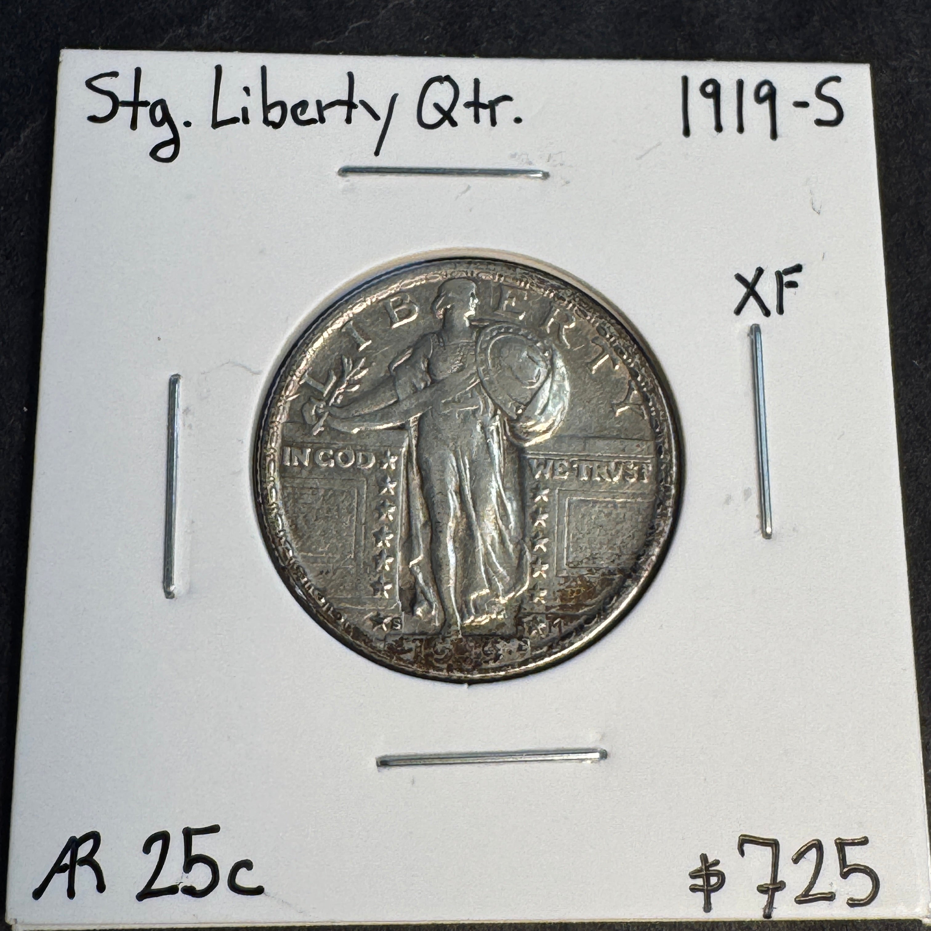 1919-S Standing Liberty Quarter AR 25c, XF