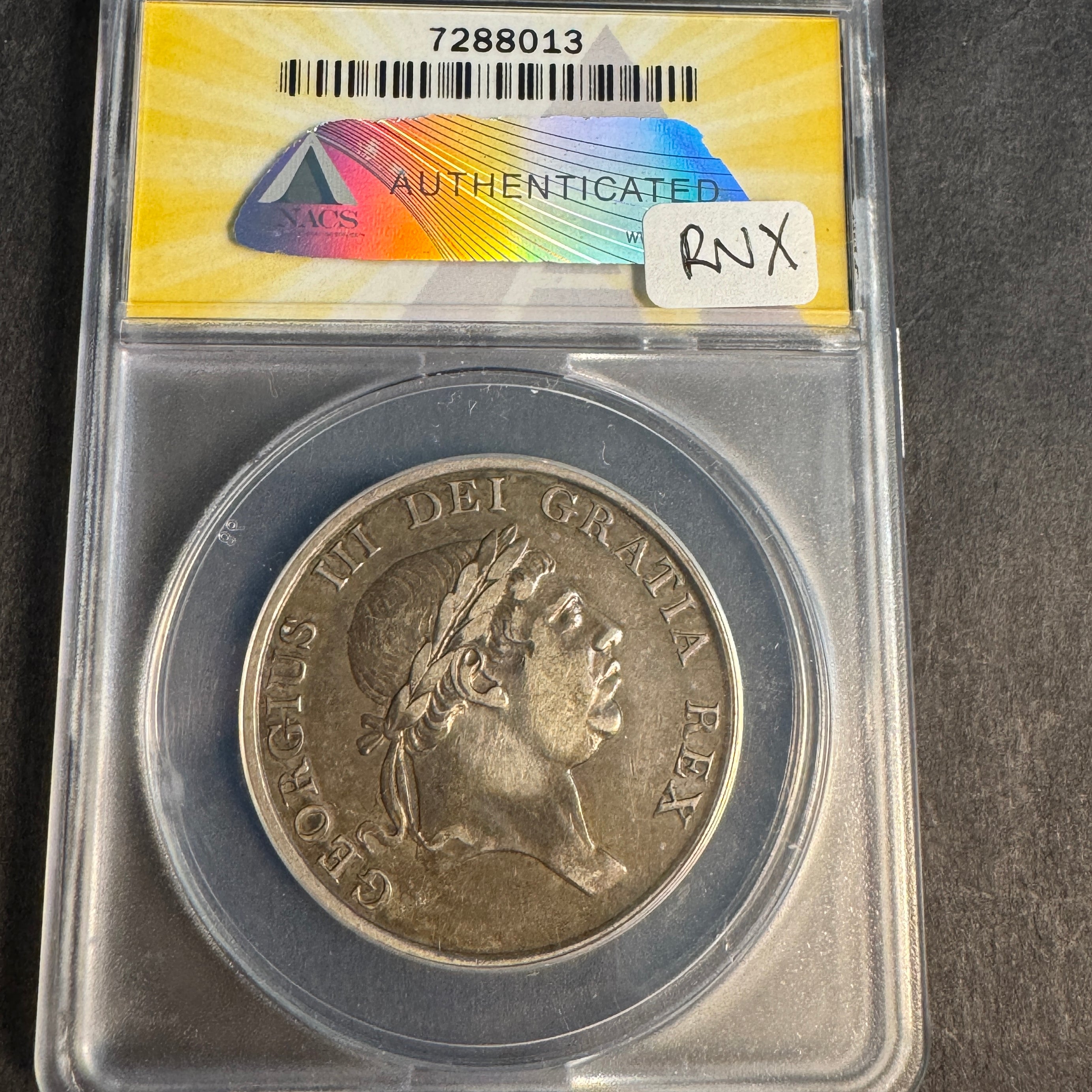 1812 Great Britain AR 3 Shilling Bank Token, George III, ANACS VF-35 🇬🇧