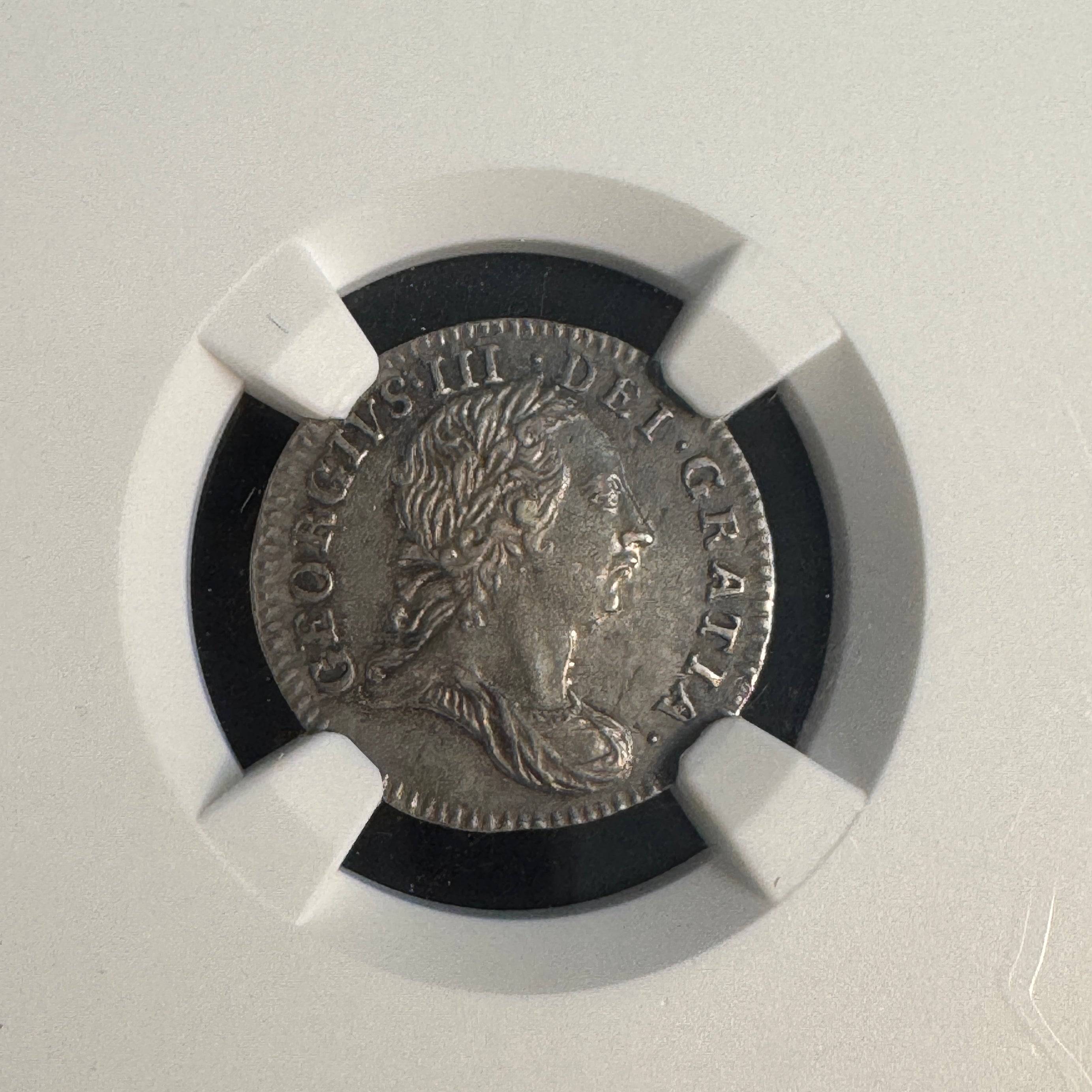 1762 Great Britain 3 Pence, George III Maundy Issue, NGC AU-58 🇬🇧
