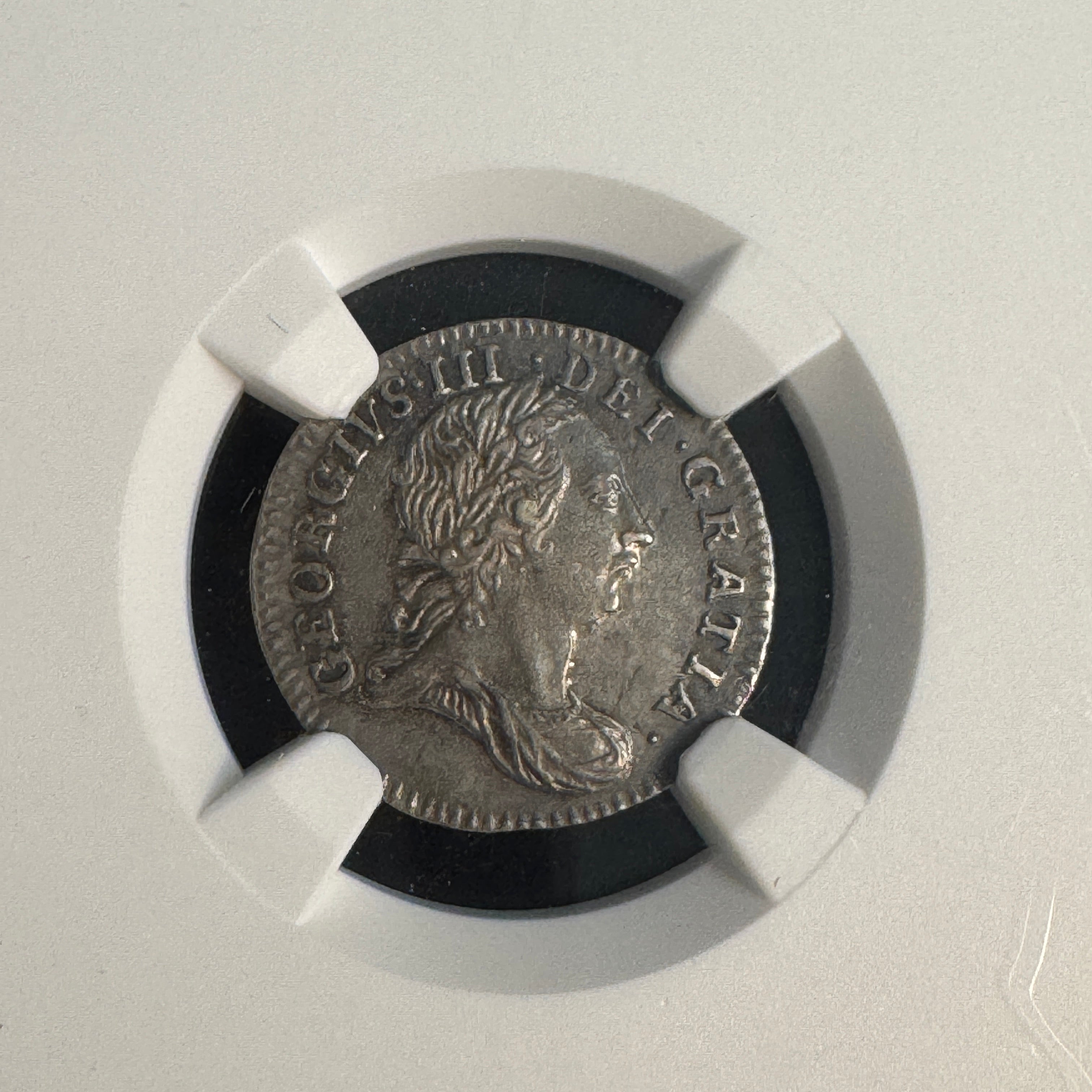 1762 Great Britain 3 Pence, George III Maundy Issue, NGC AU-58 🇬🇧